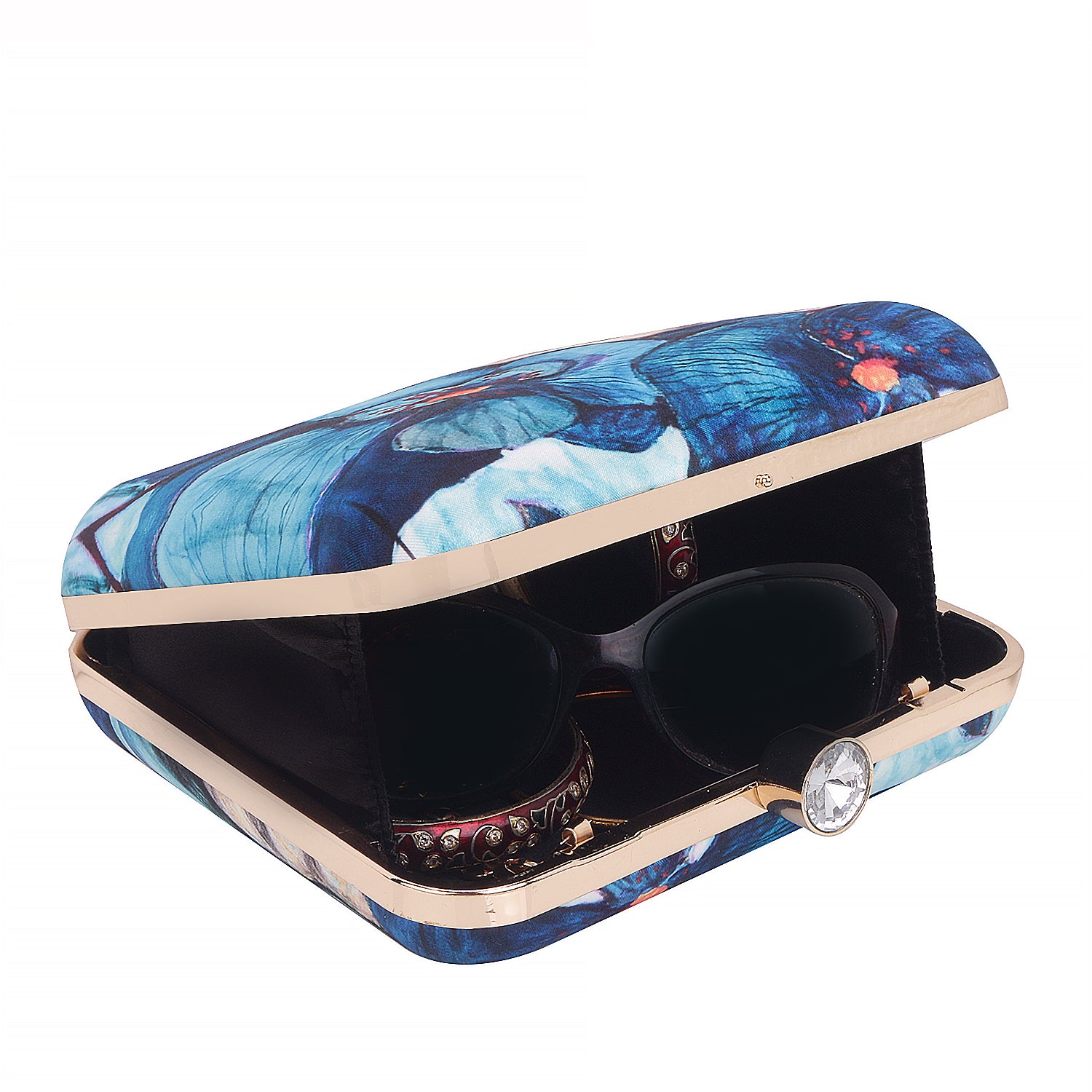 Swisni girlish blue printed clutch