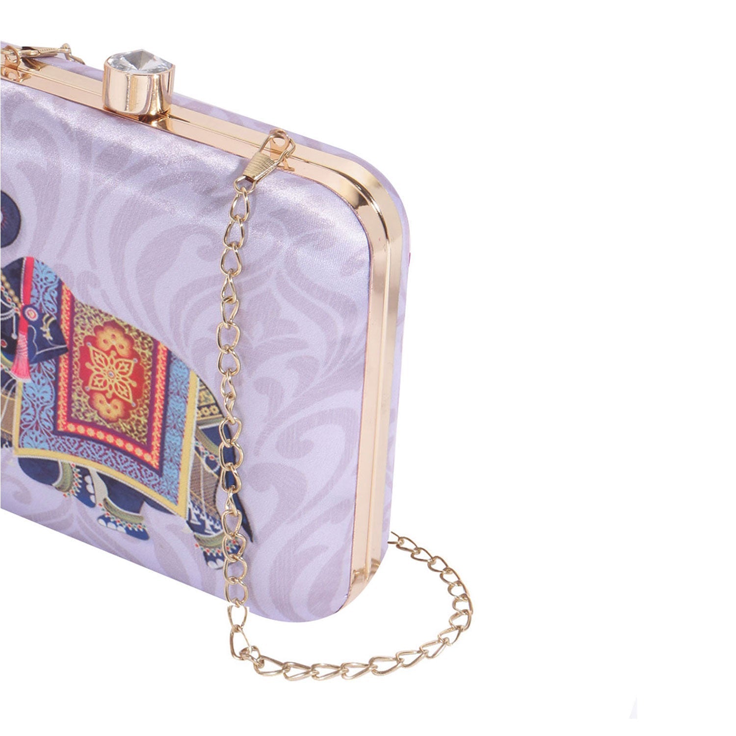 Animal Digital printed square box clutch