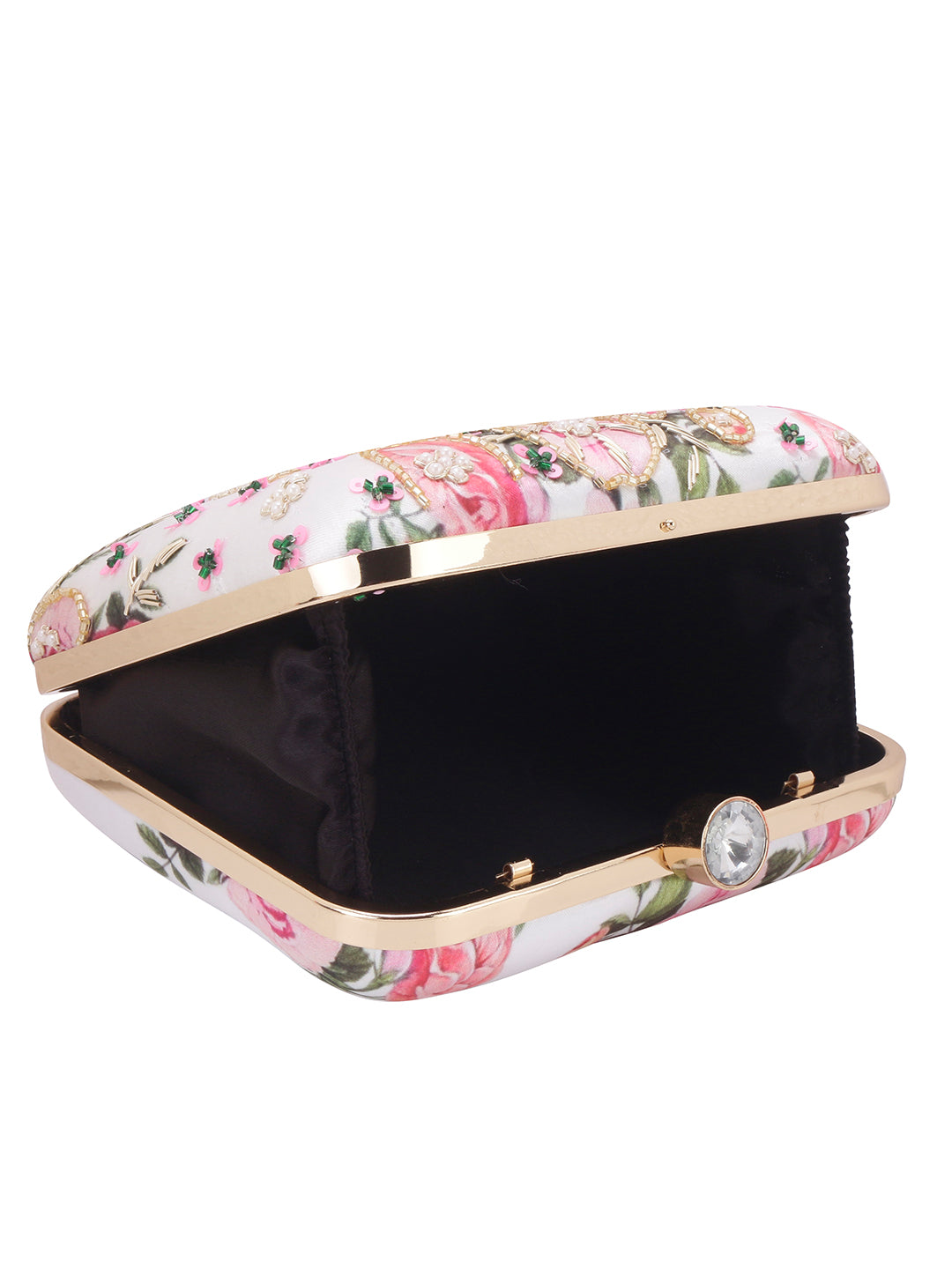 VRPS Printed Embroidered Clutch | Handcrafted Ethnic Bag | SWIS-867