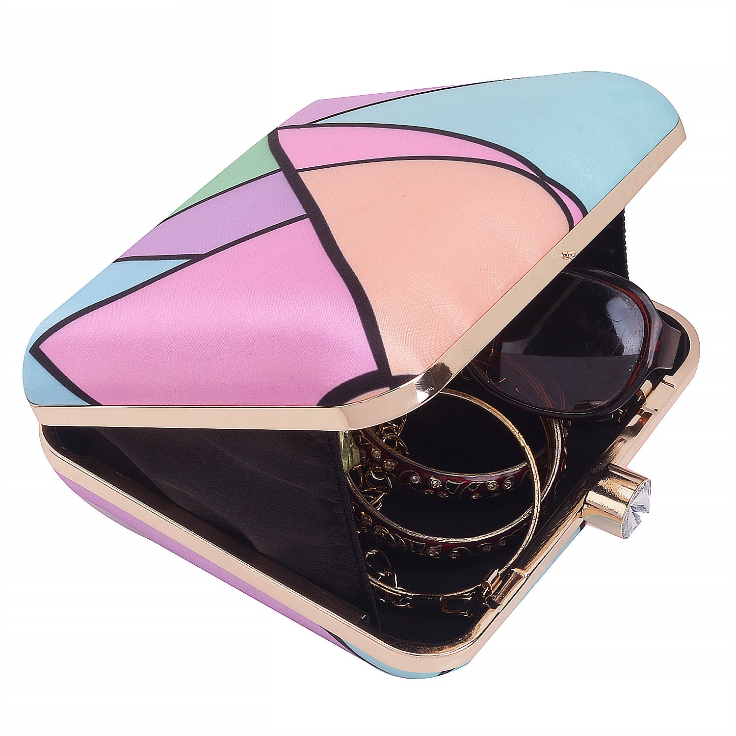 Printed Box Clutch For Casual Use