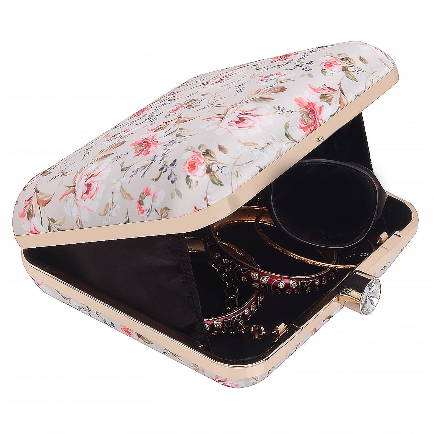 Floral Printed Casual Box Clutch