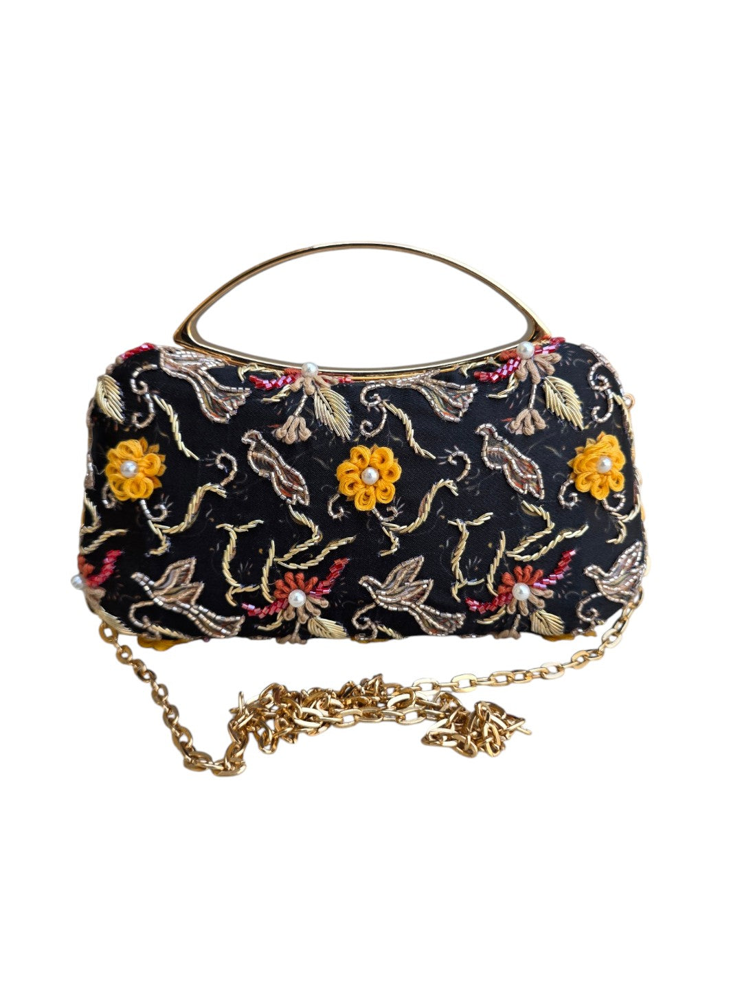 VRPS Printed Embroidered Clutch | Handcrafted Ethnic Bag | SWIS-4468