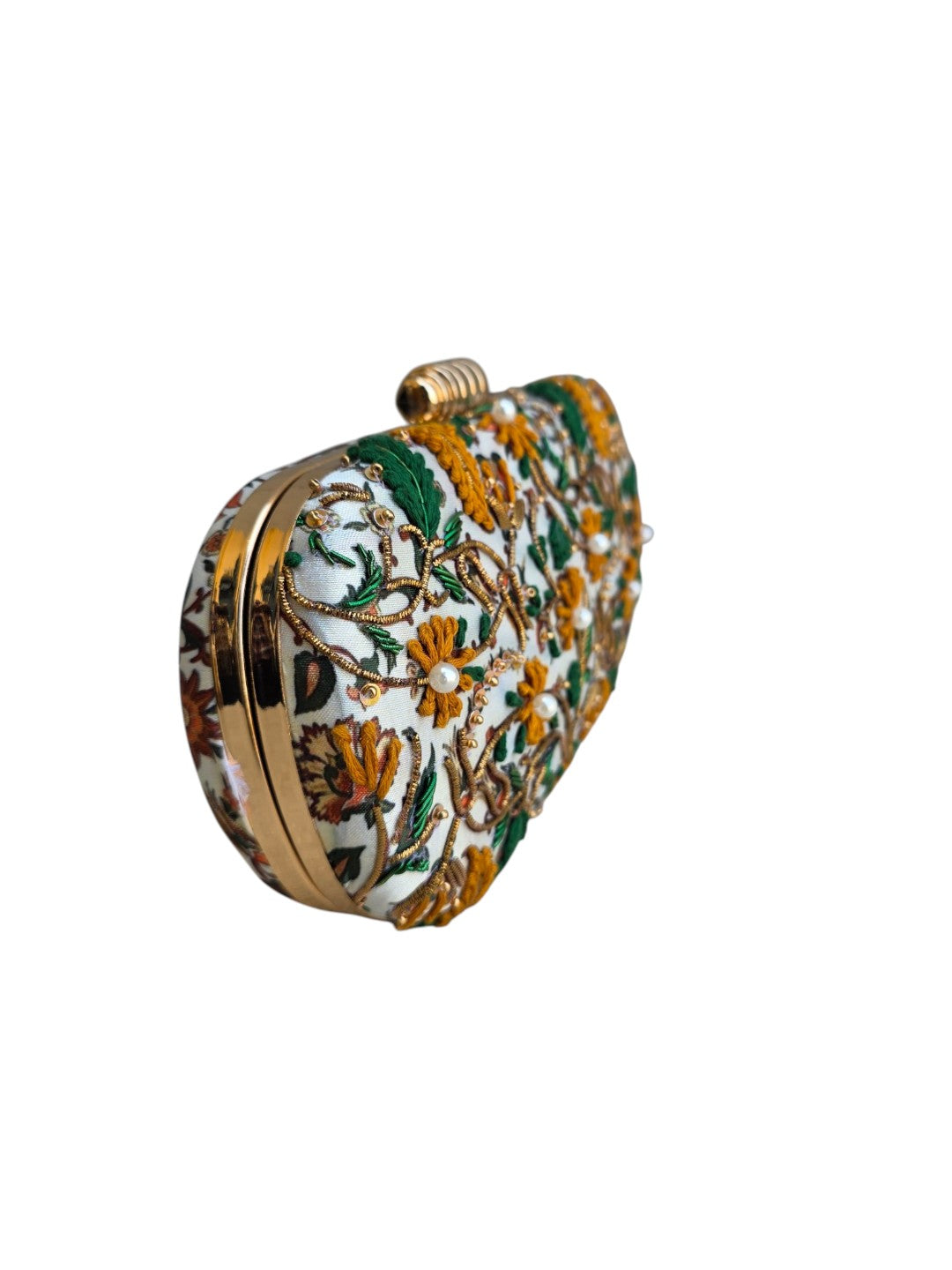 VRPS Printed Embroidered Clutch | Handcrafted Ethnic Bag | SWIS-4471 | Additional Angle