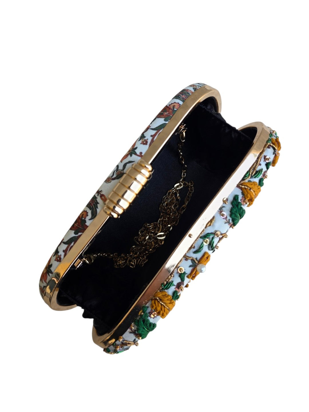 VRPS Printed Embroidered Clutch | Handcrafted Ethnic Bag | SWIS-4471 | Additional Angle