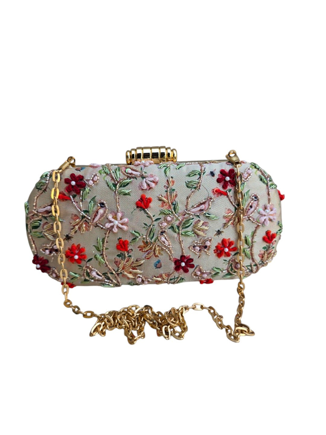 VRPS Printed Embroidered Clutch | Handcrafted Ethnic Bag | SWIS-4473