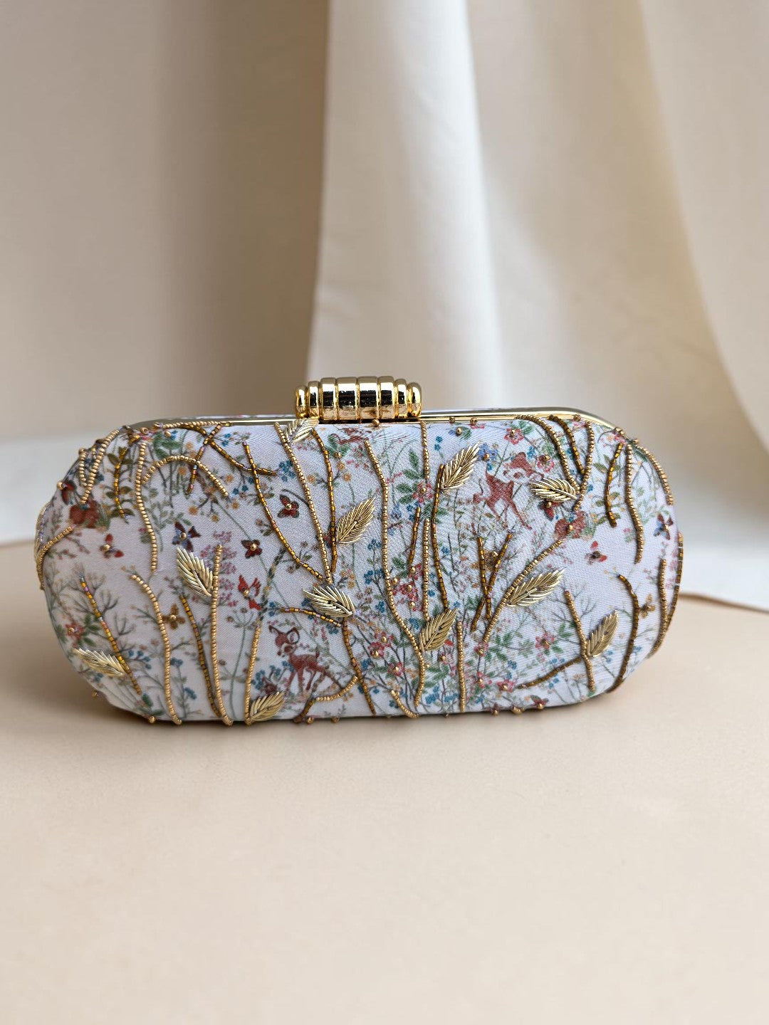 VRPS Printed Embroidered Clutch | Handcrafted Ethnic Bag | SWIS-4483 | Additional Angle