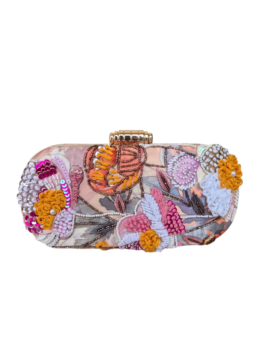 VRPS Printed Embroidered Clutch | Handcrafted Ethnic Bag | SWIS-4518 | Additional Angle