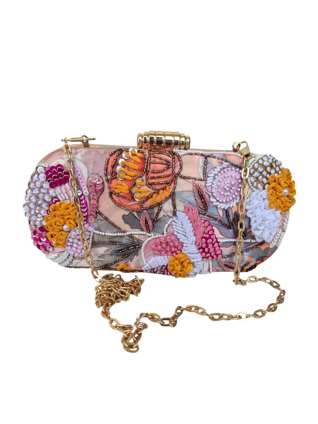 VRPS Printed Embroidered Clutch | Handcrafted Ethnic Bag | SWIS-4518 | Additional Angle