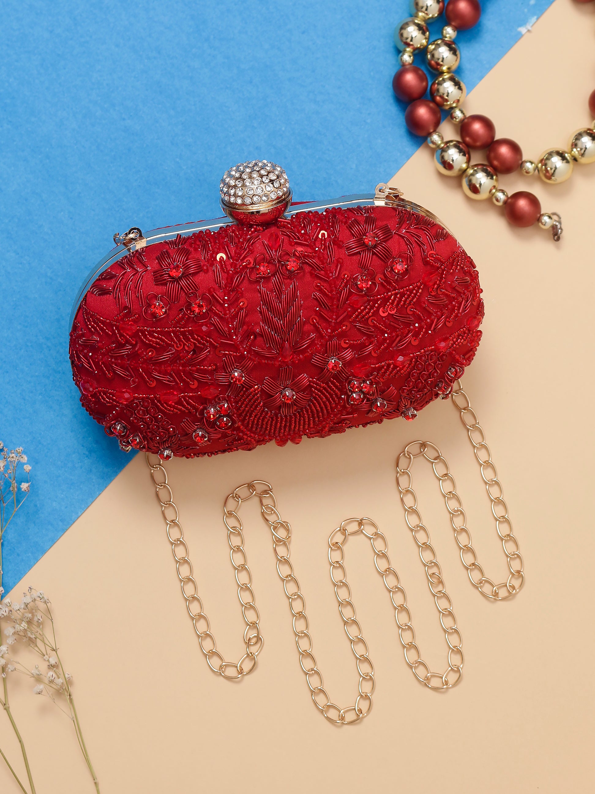 VRPS Embroidered Clutch | Handcrafted VRPS Embroidered Clutch | SWIS-1027