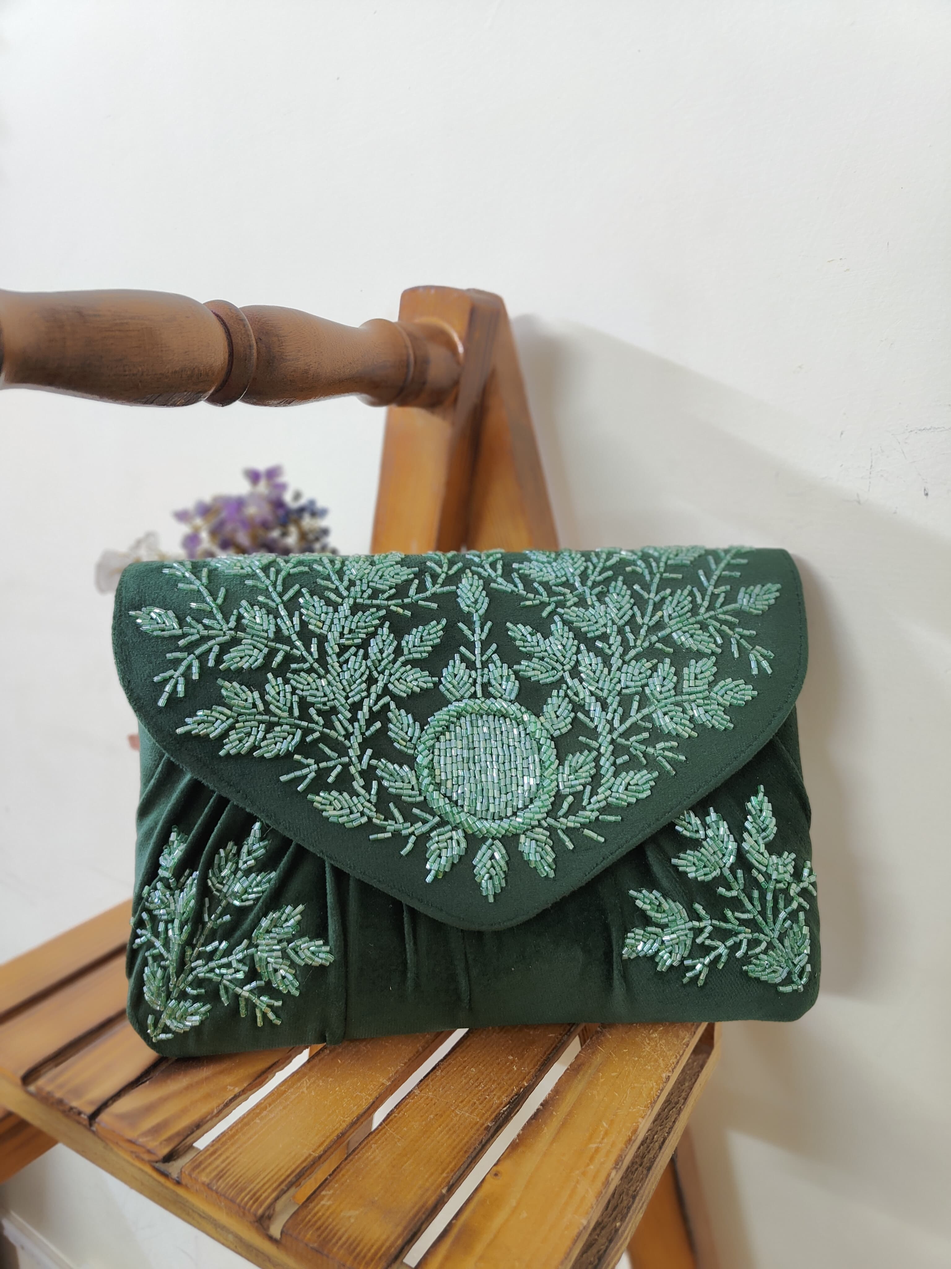 Embroidered Flap Bag