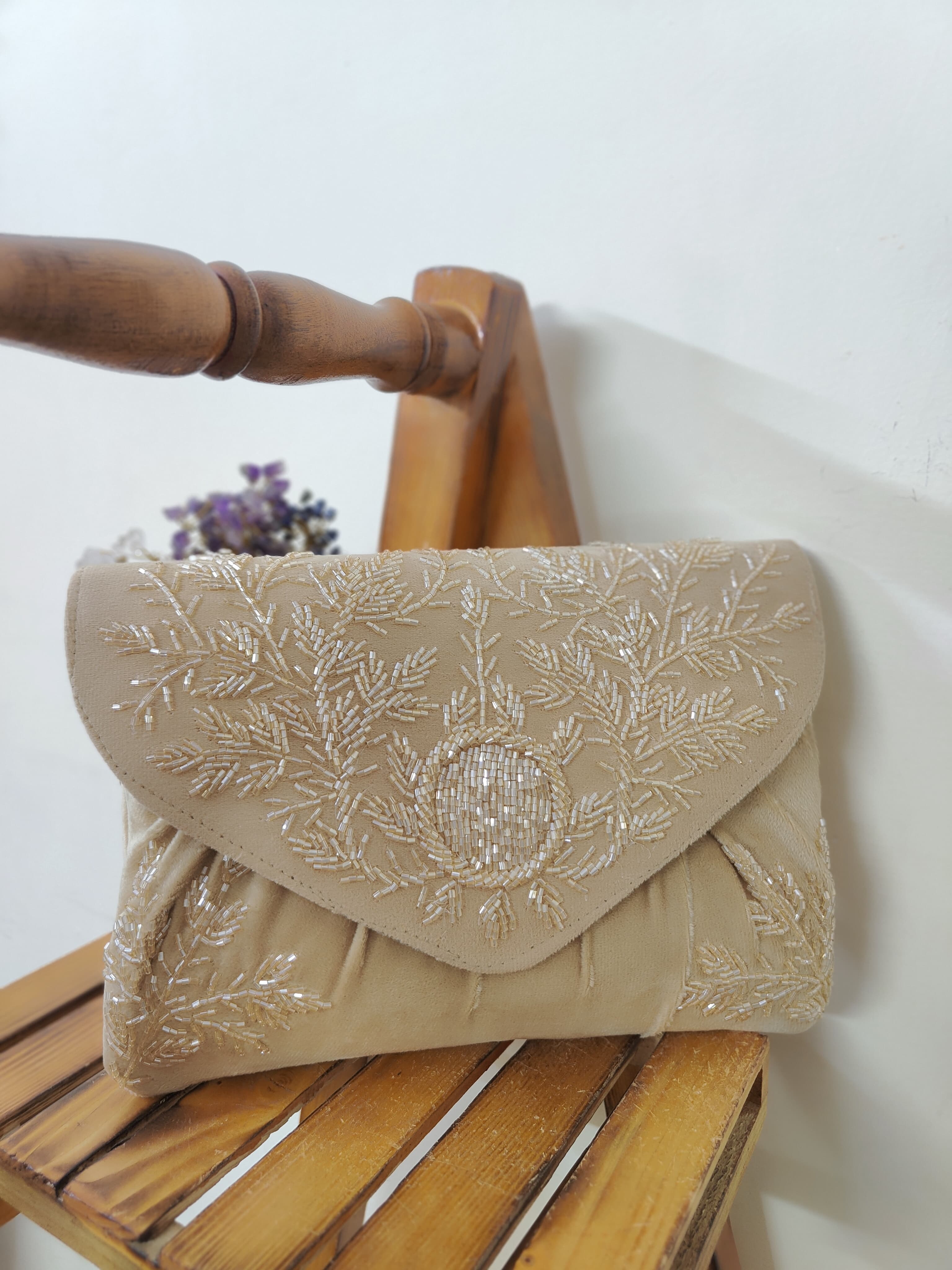 Embroidered Flap Bag