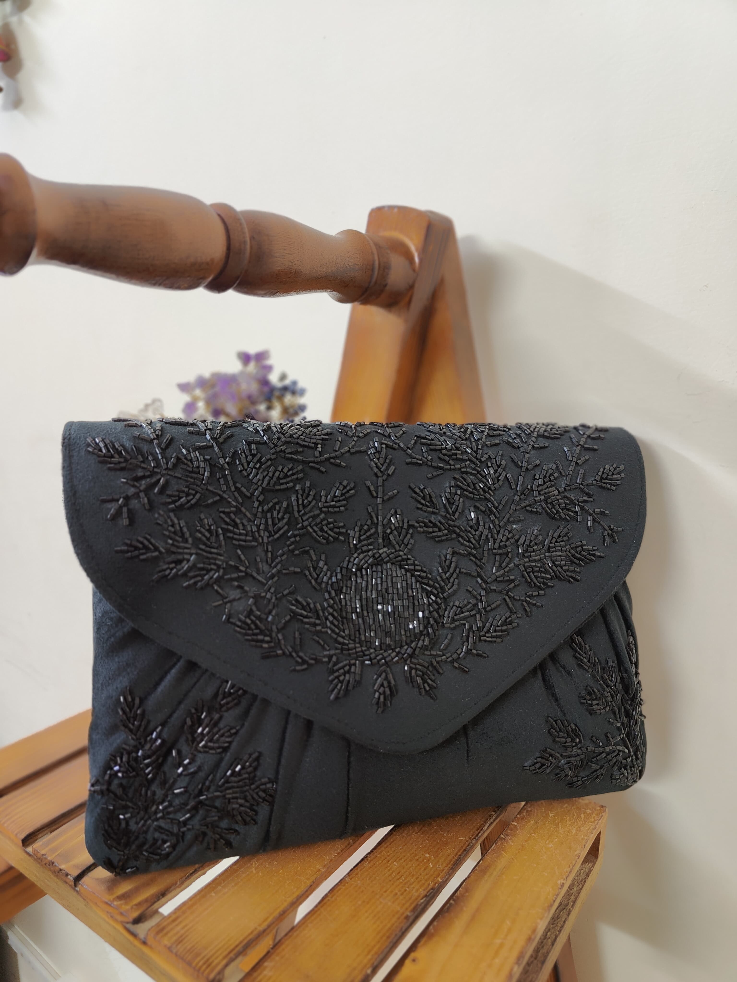 Embroidered Flap Bag