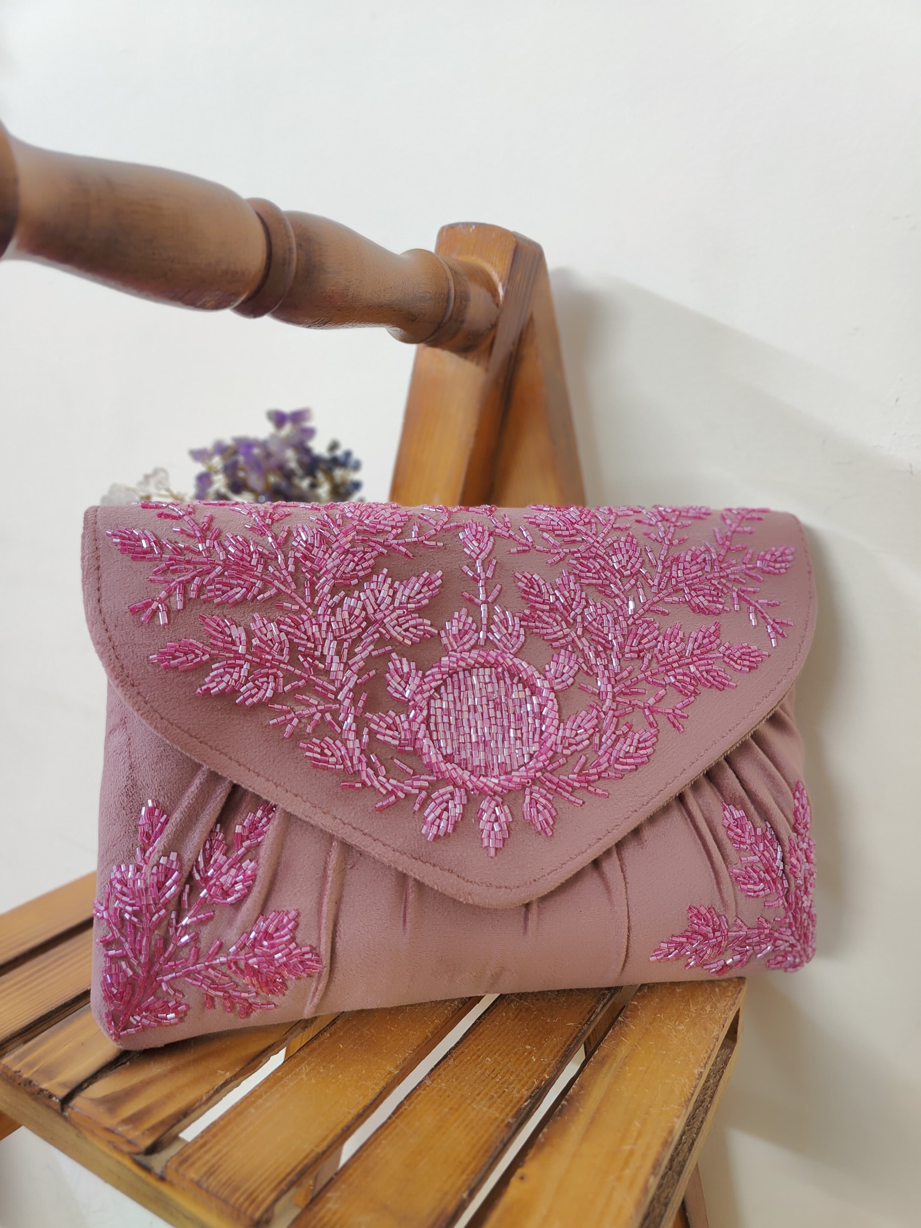 Embroidered Flap Bag
