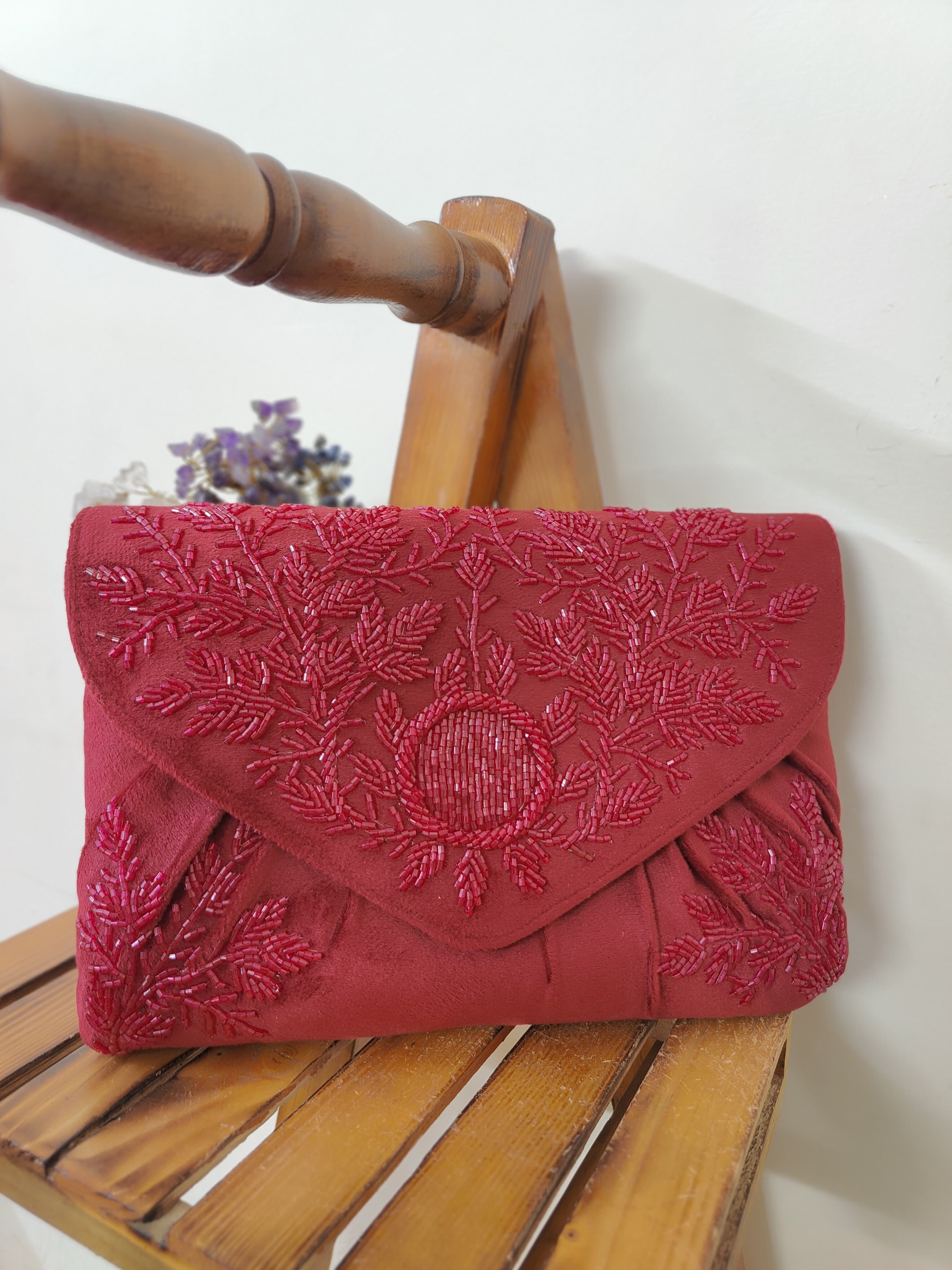 Embroidered Flap Bag
