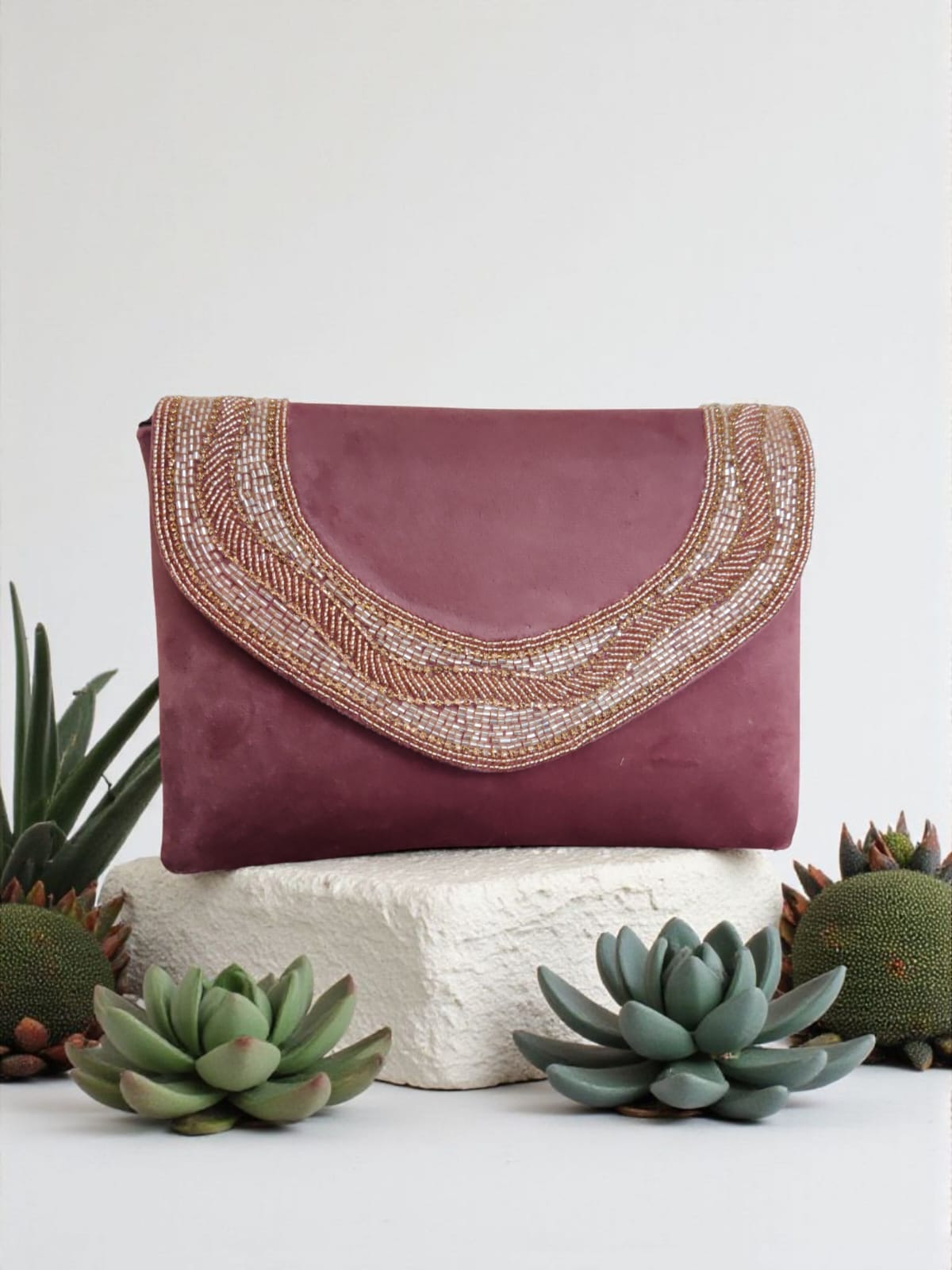 Mauve Flap Bag