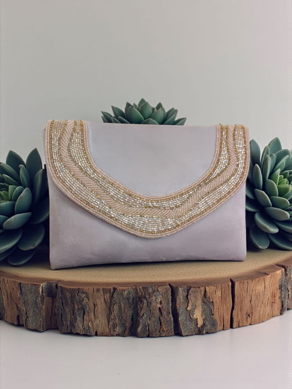 Light Mauve Flap Bag