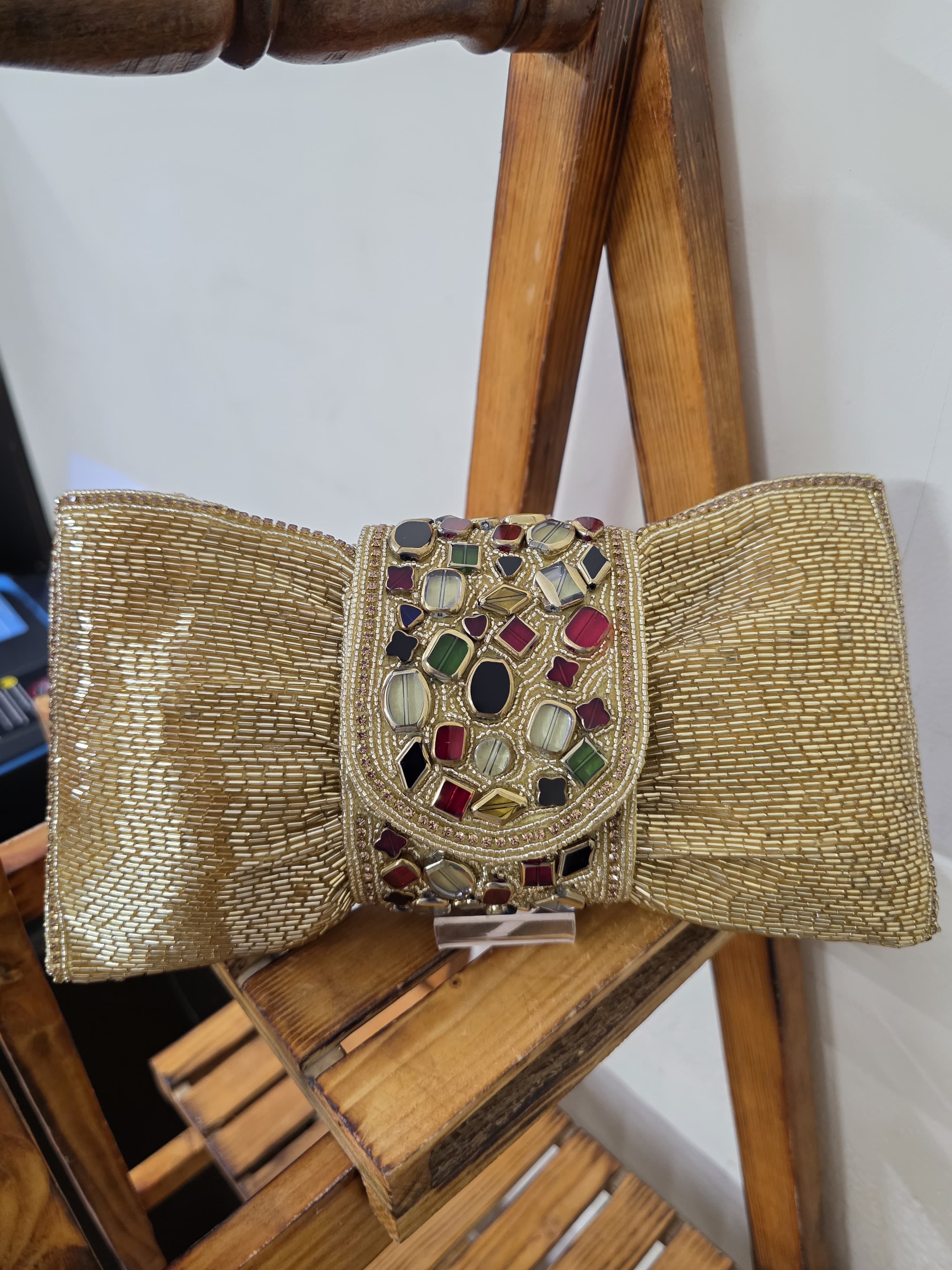 Embroidered Flap Bag