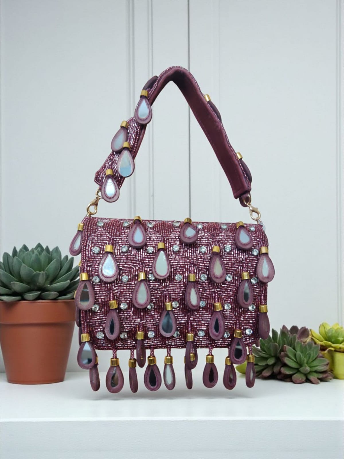 Mauve Flap Bag