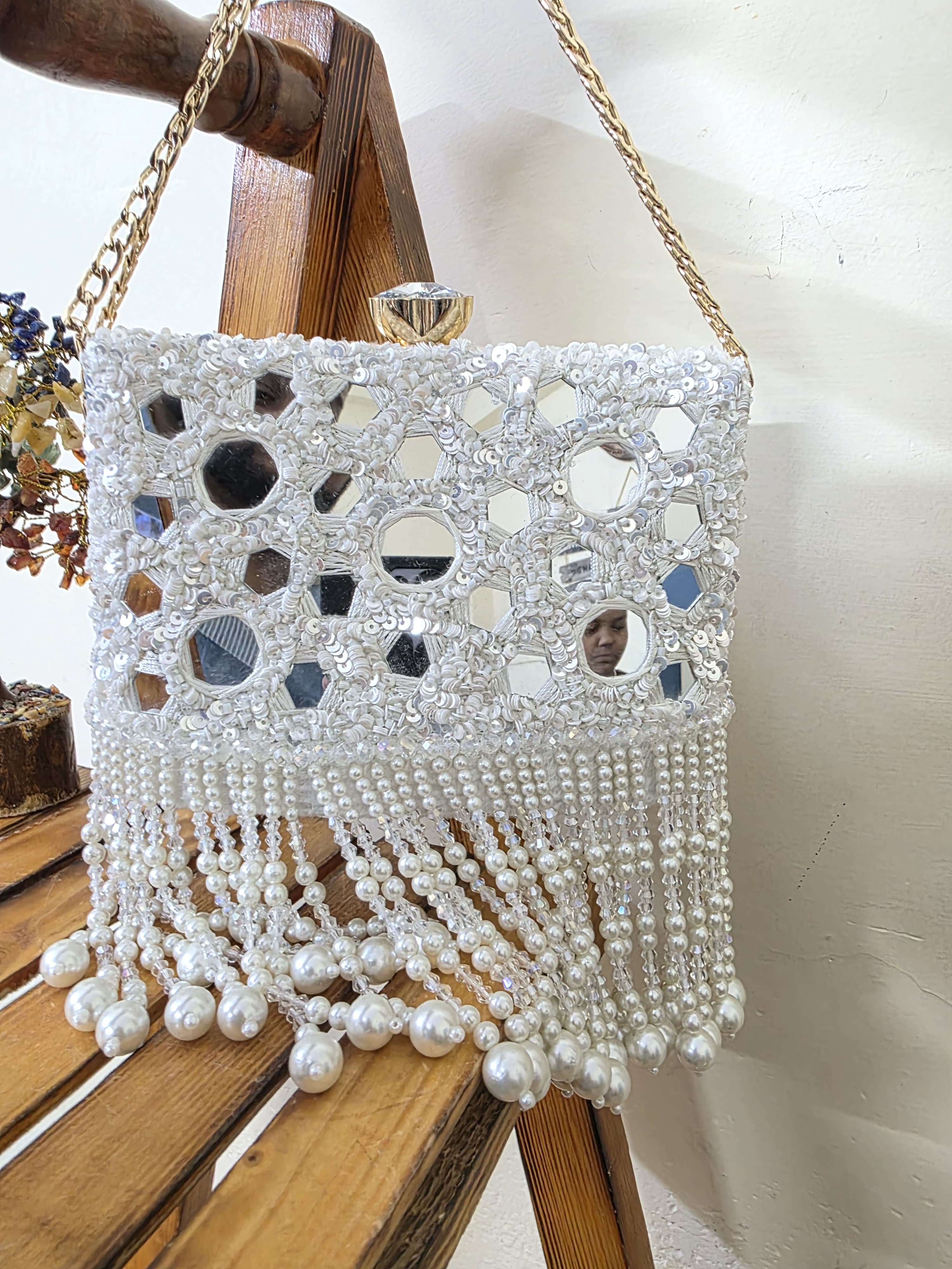 Mirror Embroidered Clutch