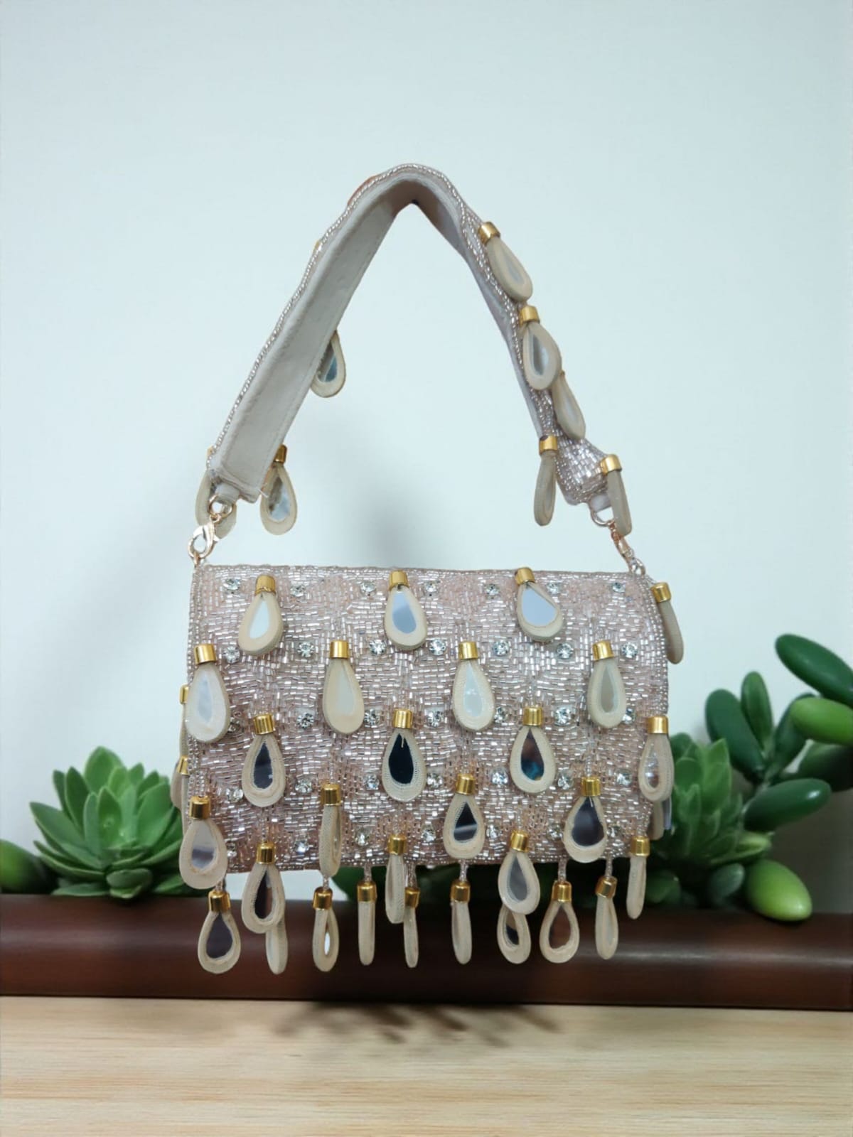 Beige Flap Bag