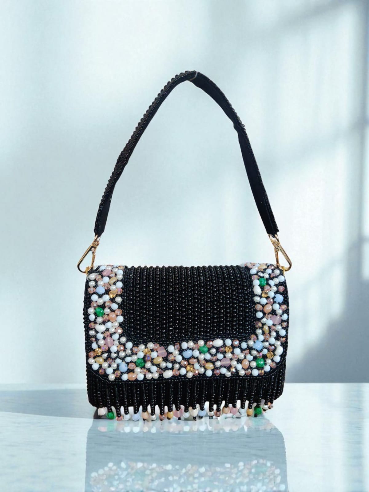Black Flap Bag