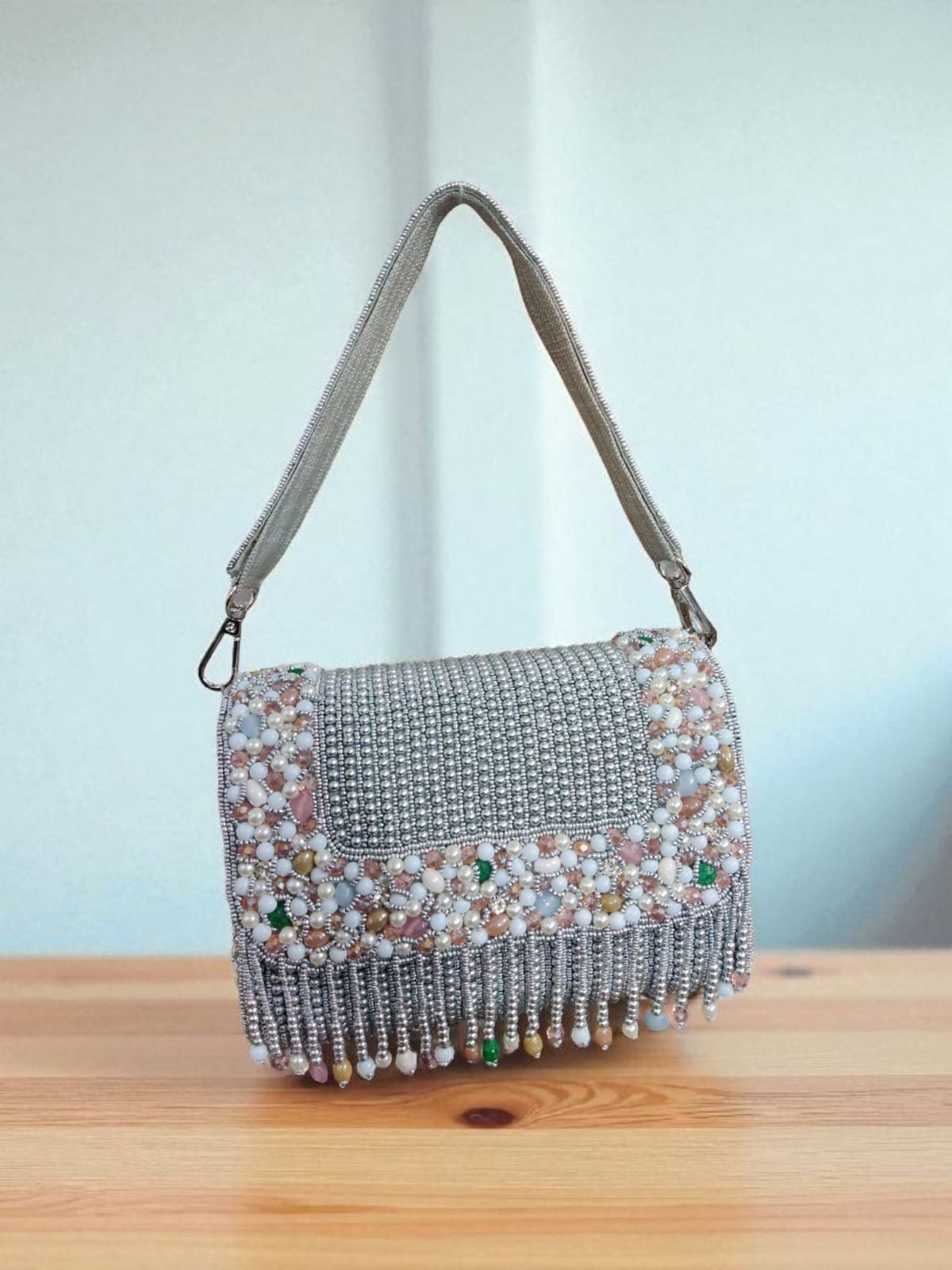 Gray Flap Bag