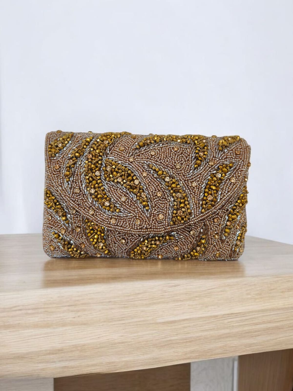 Embroidered Flap Bag