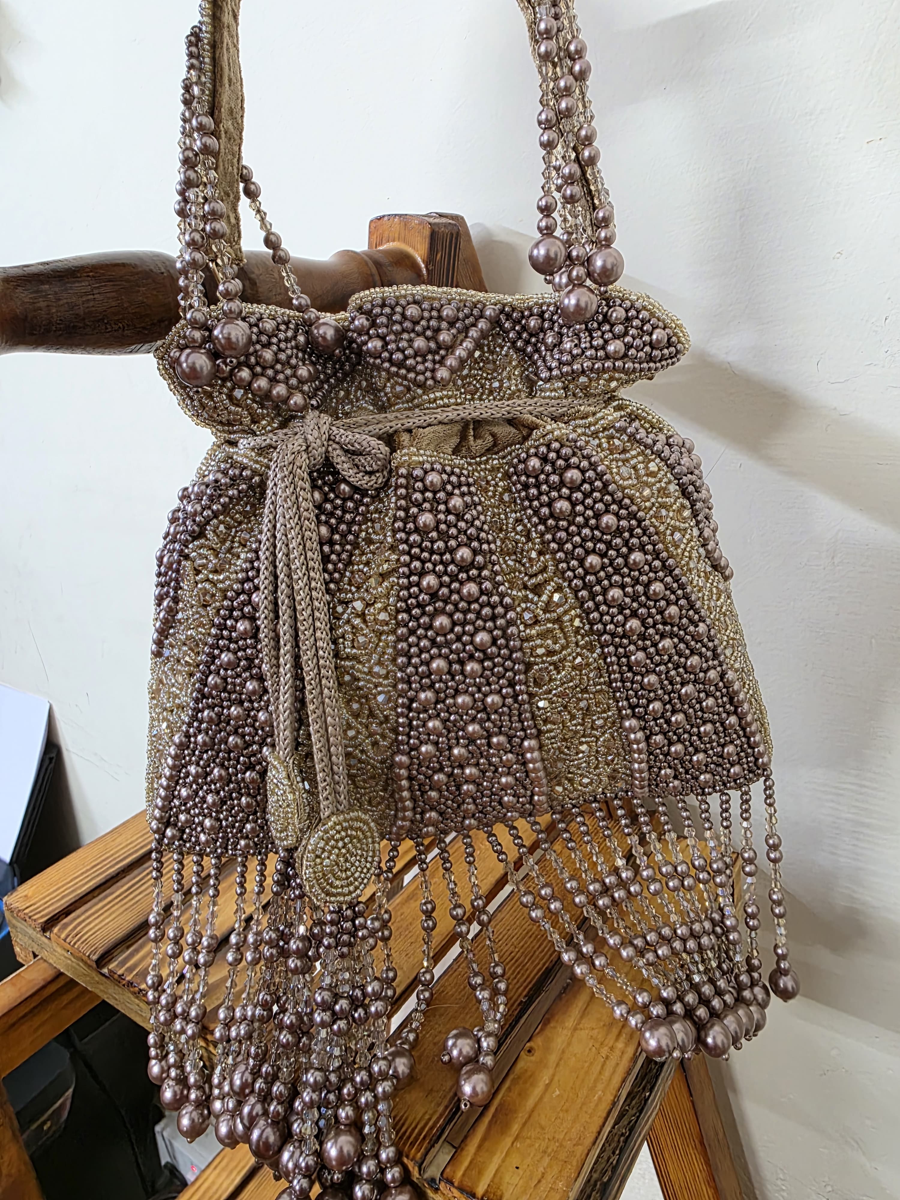 Dark Golden Designer Potli