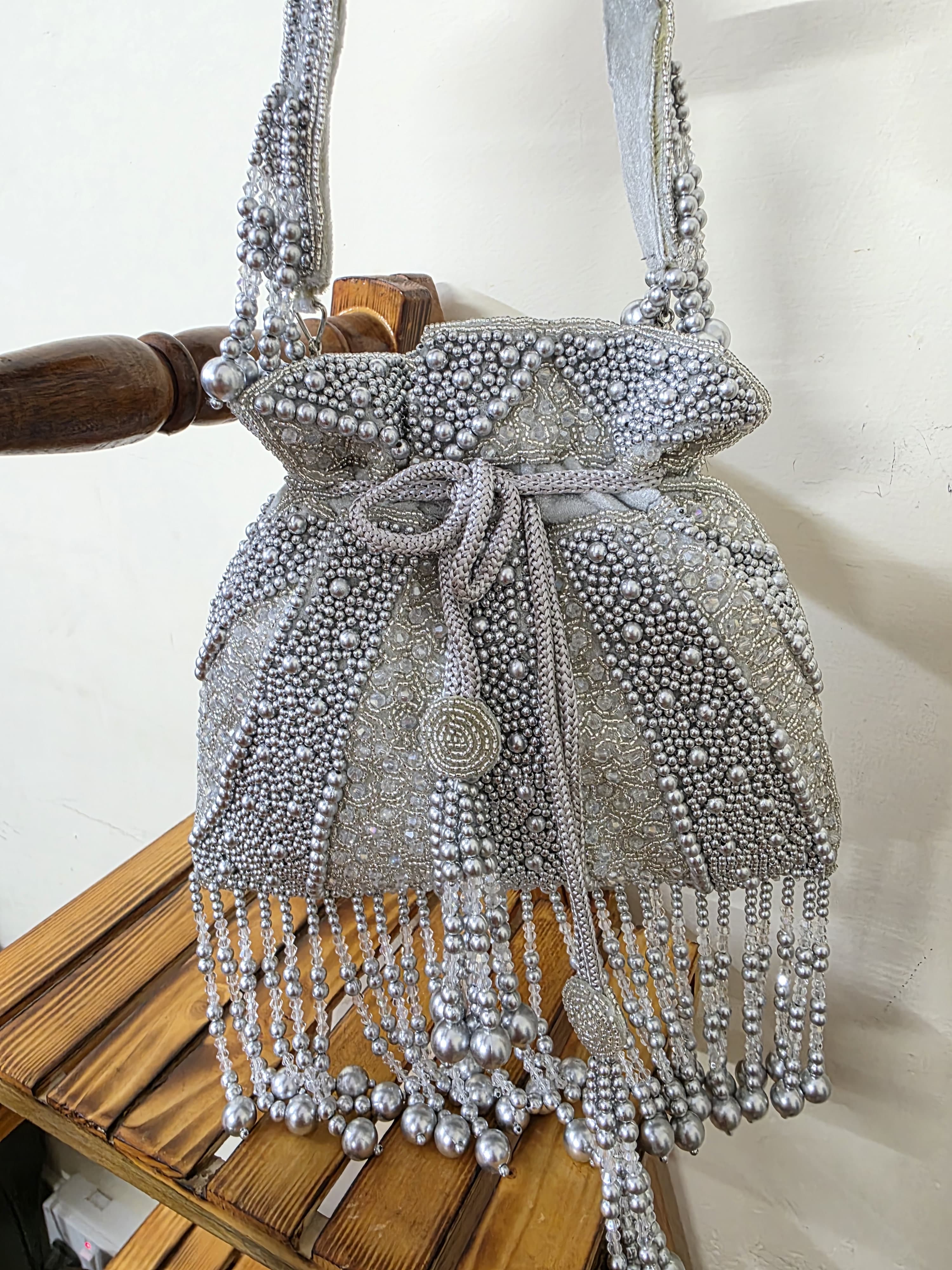 Gray Designer potli