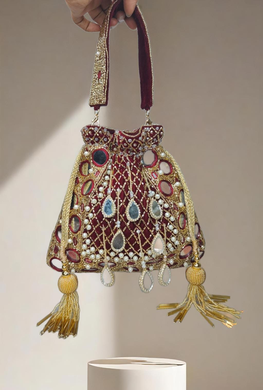 VRPS Potli Bag | Handcrafted Ethnic Bag | SWIS-2572 | Additional Angle