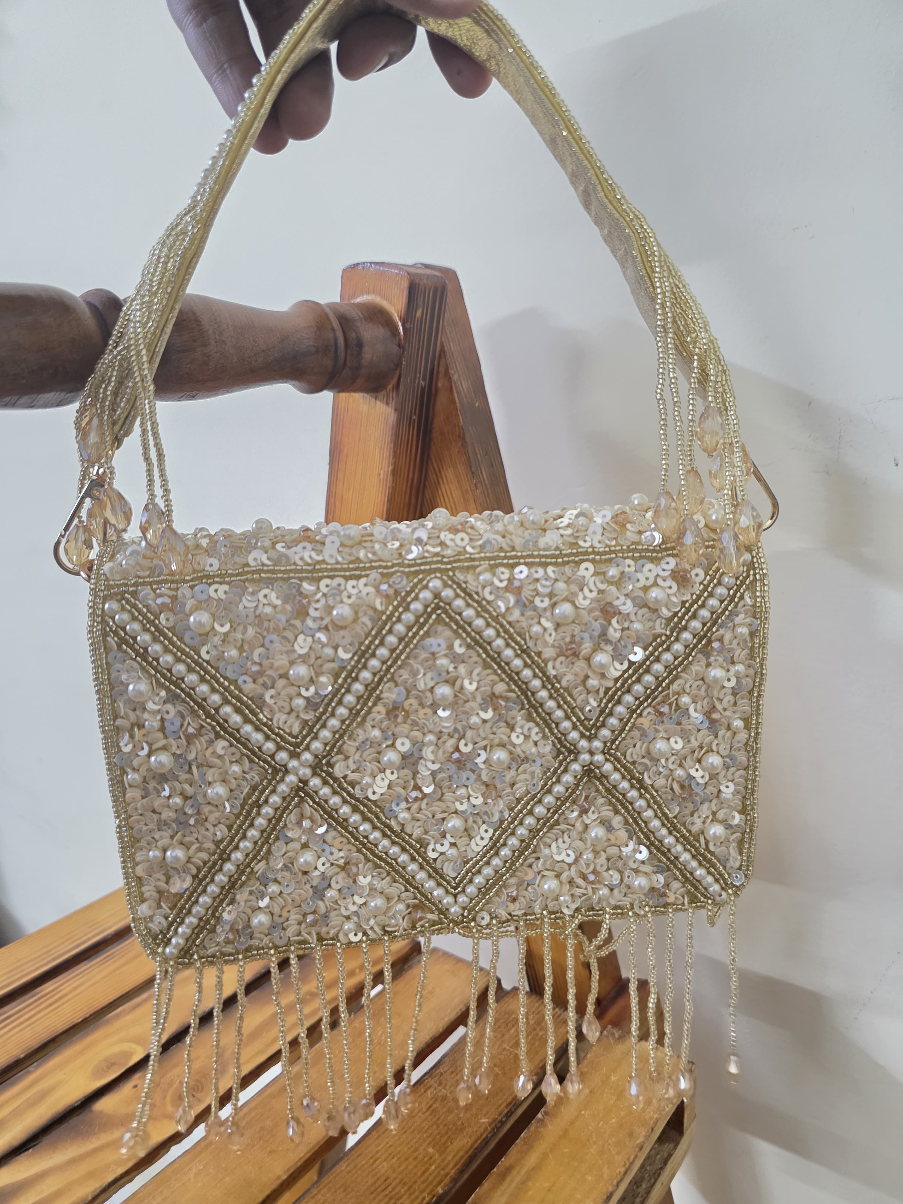 Embroidered Flap Bag