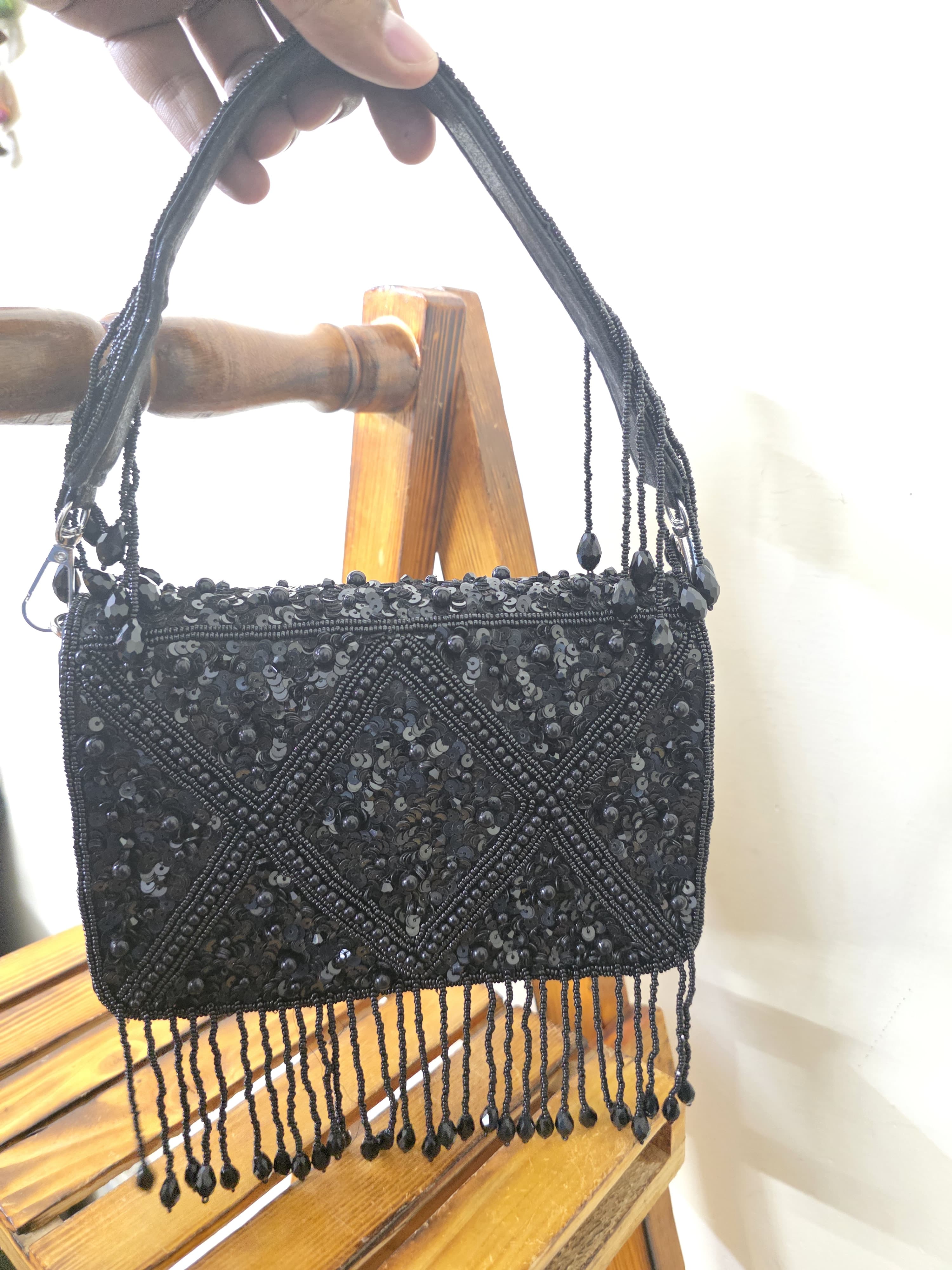 Embroidered Flap Bag