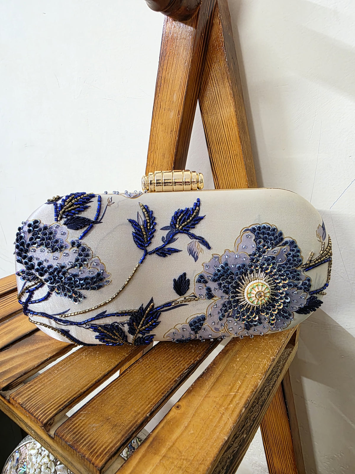 VRPS Printed Embroidered Clutch | Handcrafted Ethnic Bag | SWIS-2685 | Additional Angle