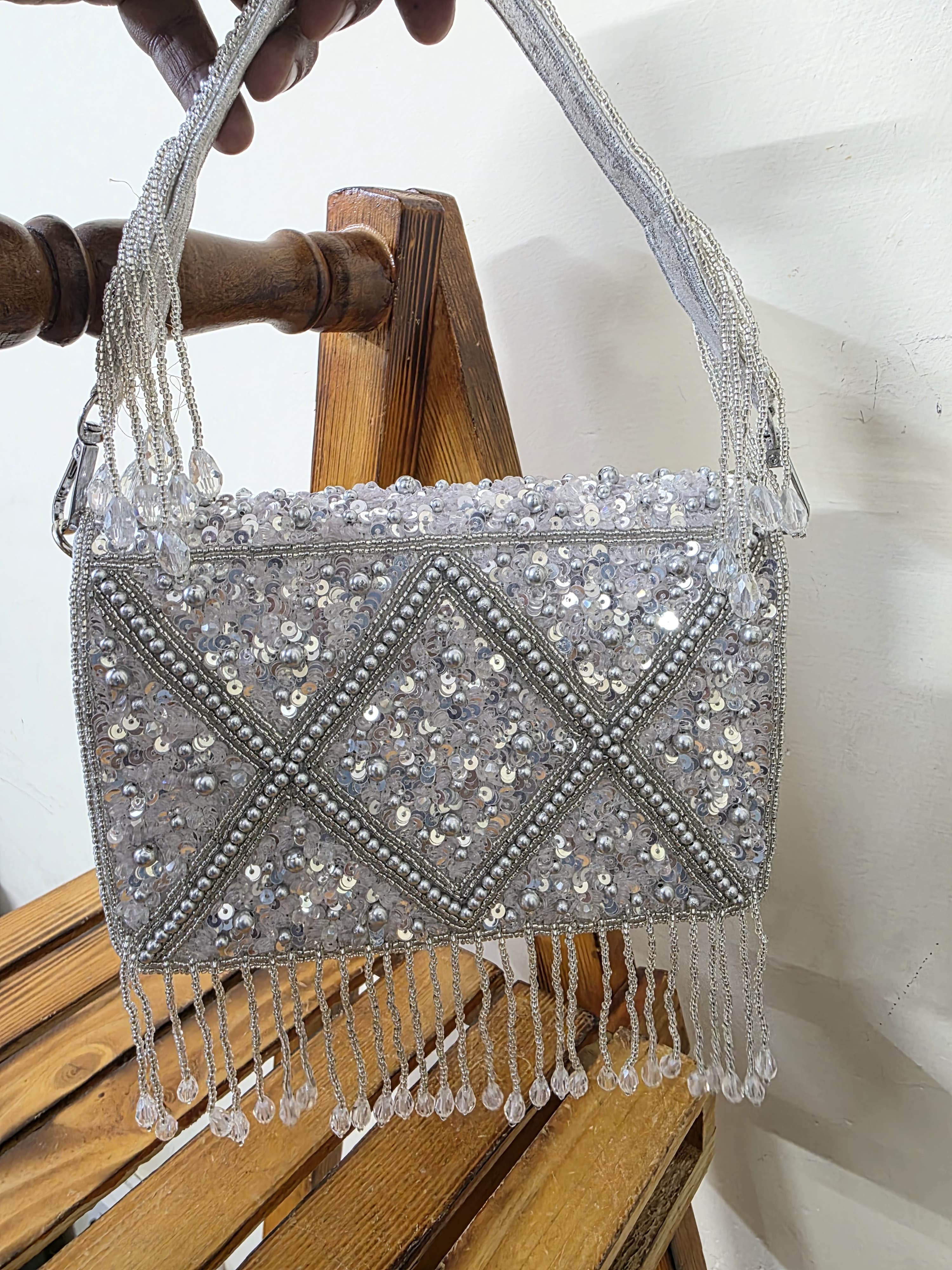 Embroidered Flap Bag