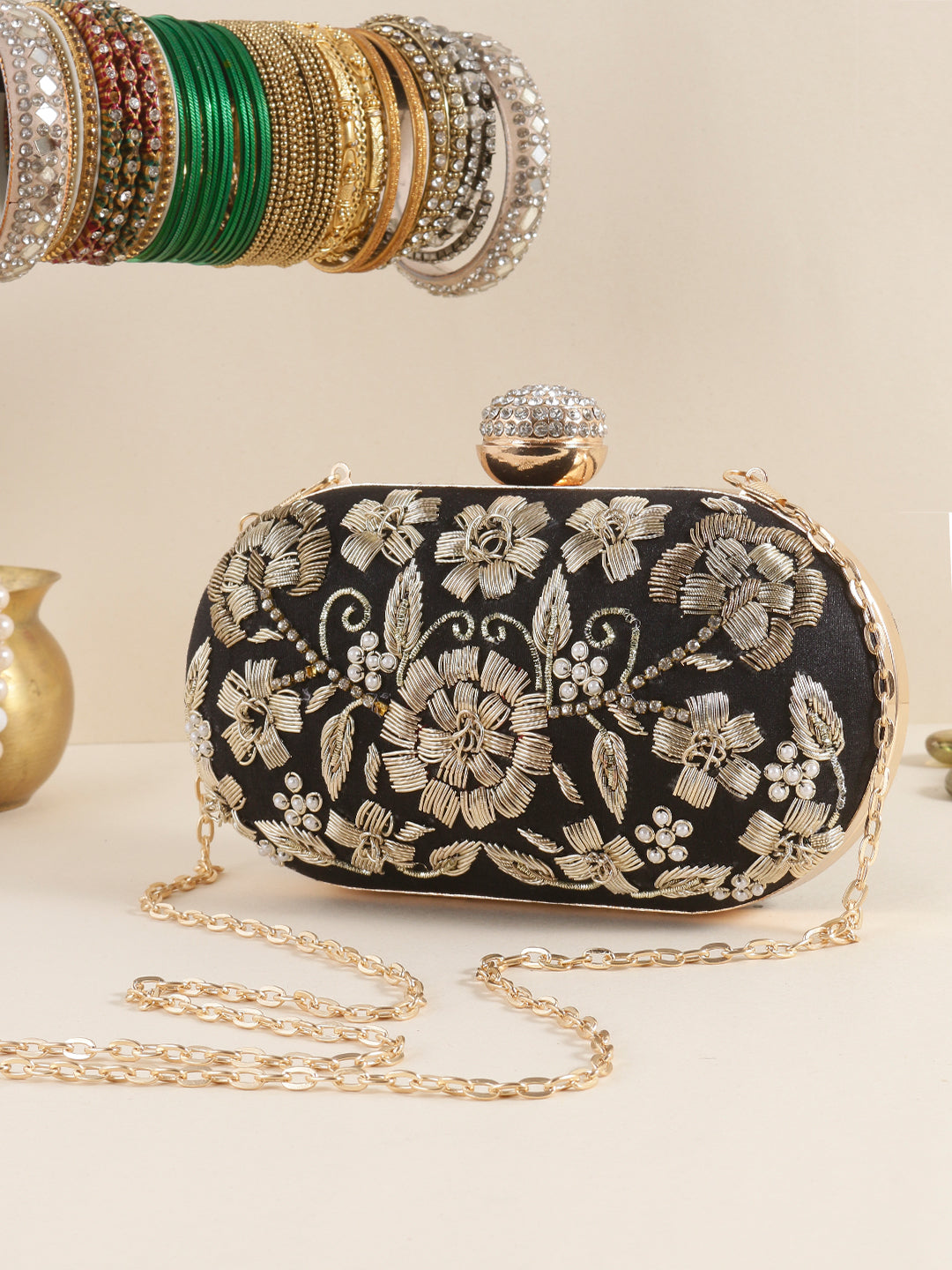 VRPS Embroidered Clutch | Handcrafted Ethnic Bag | SWIS-865 | Additional Angle