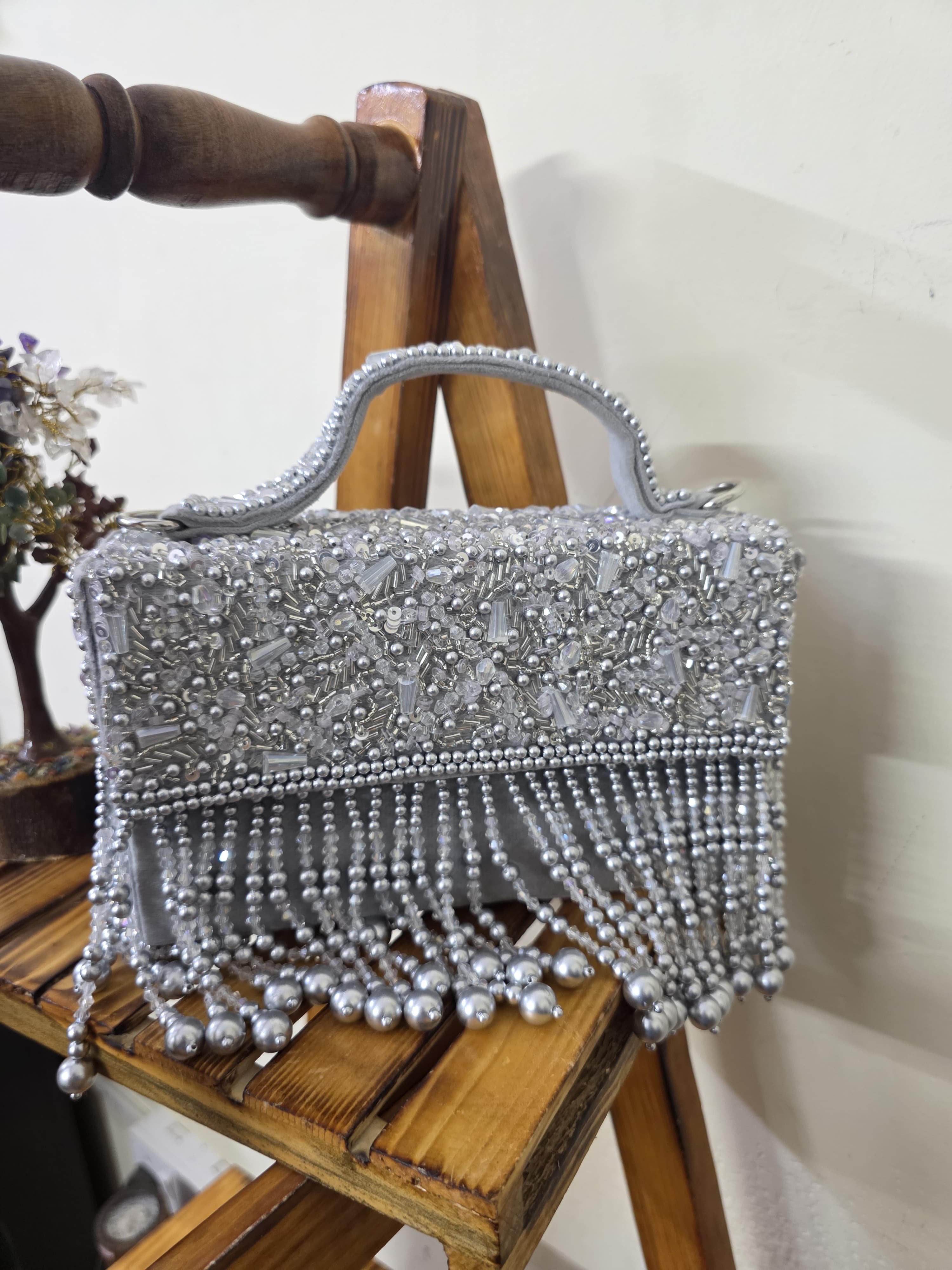 Embroidered Flap Bag