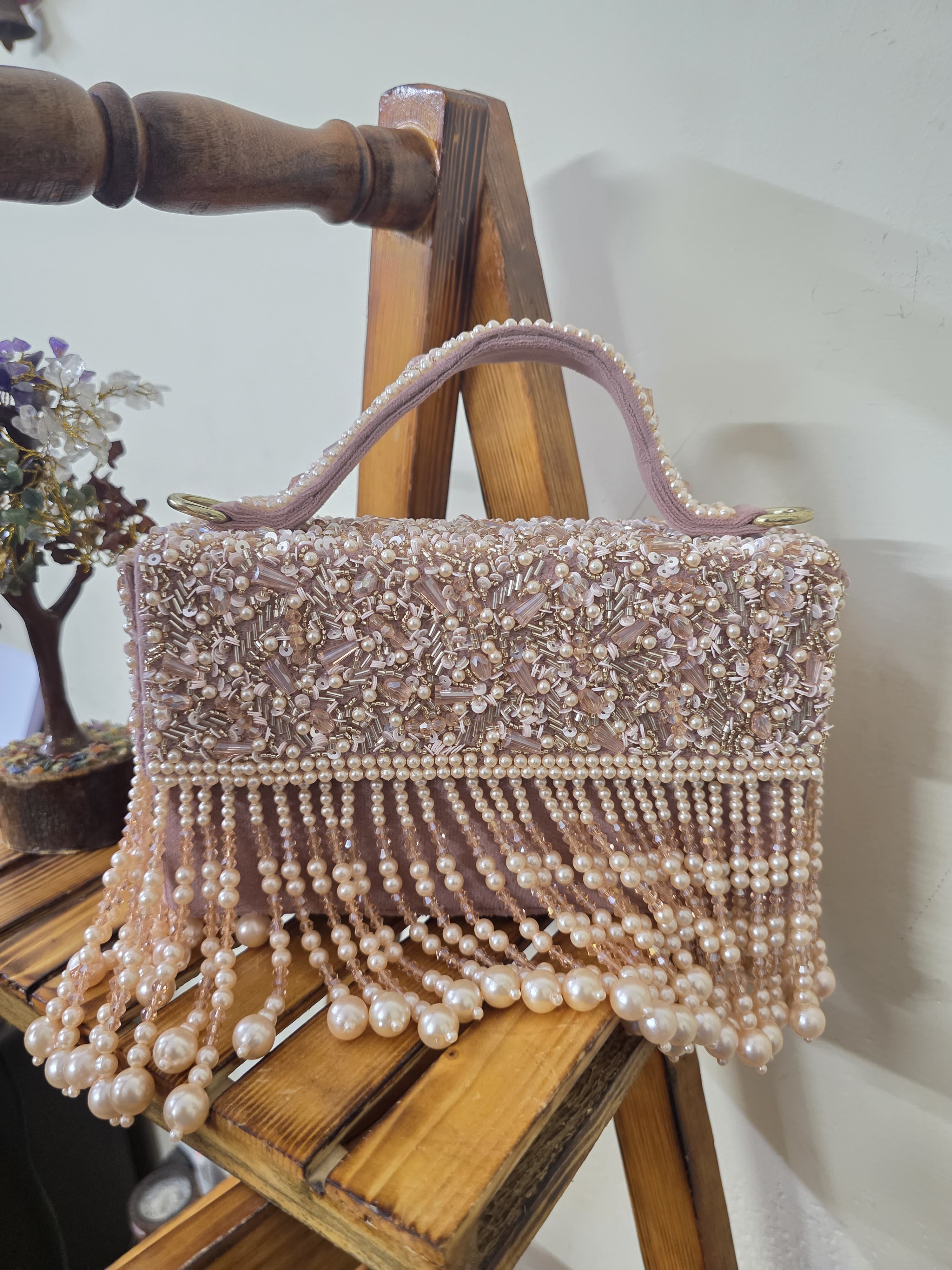 Embroidered Flap Bag