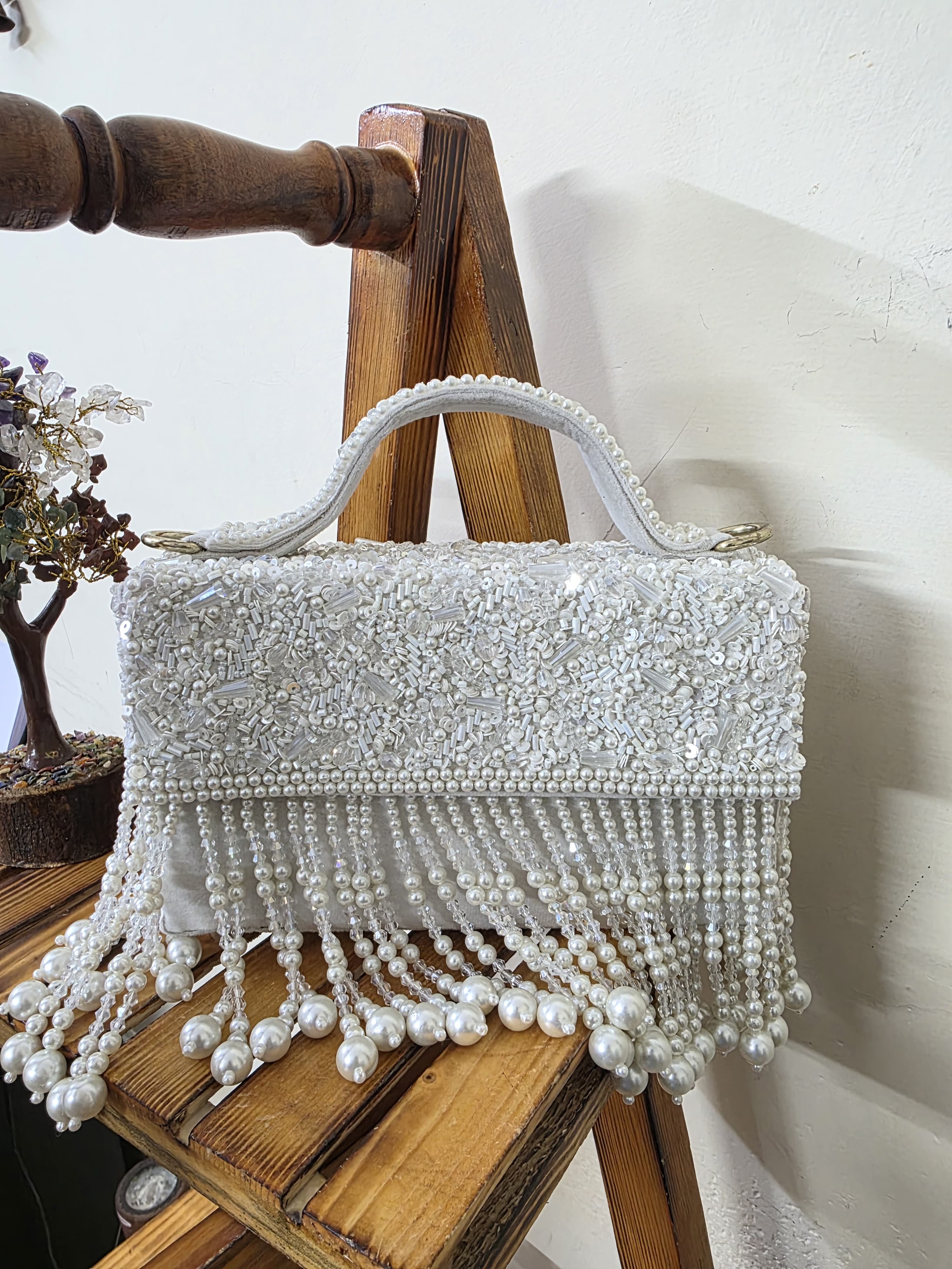 Embroidered Flap Bag