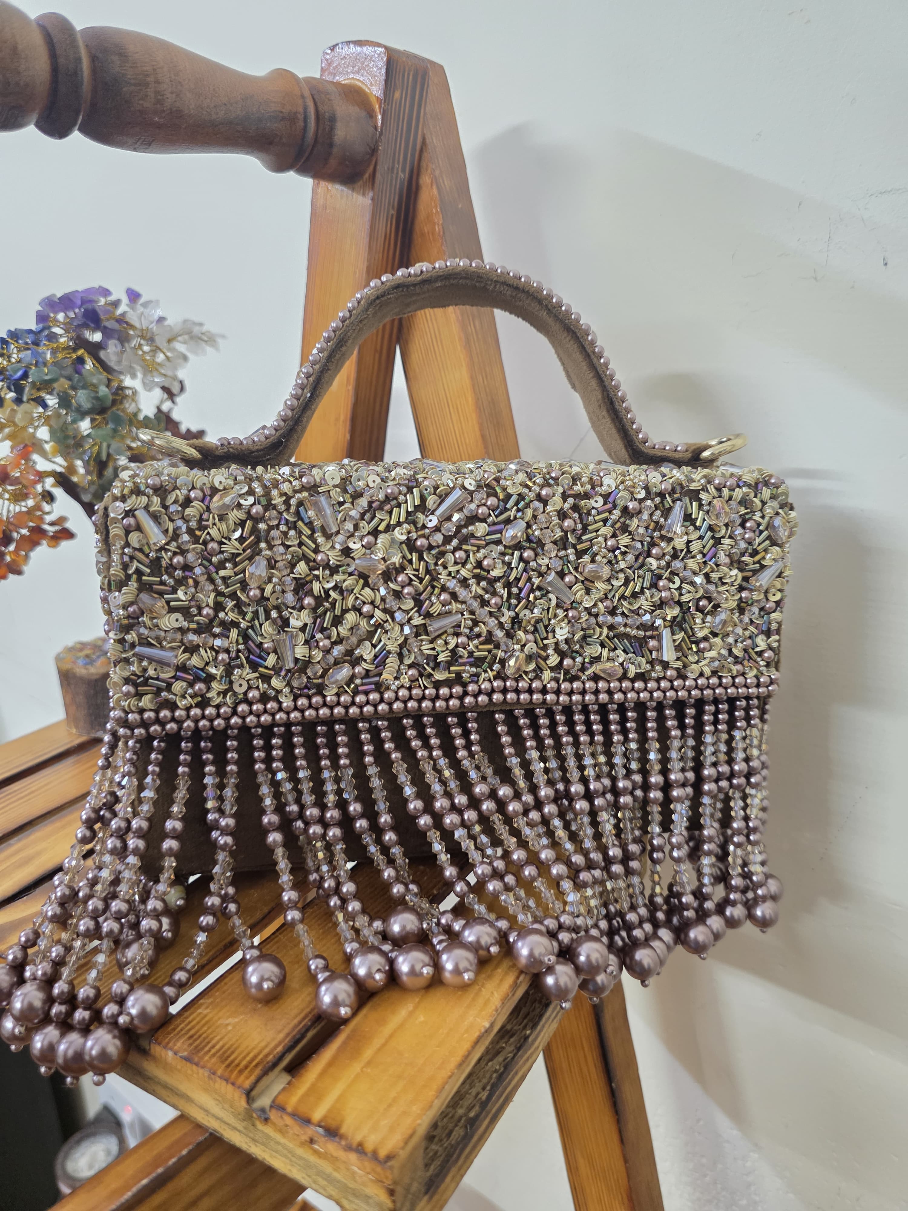 Embroidered Flap Bag