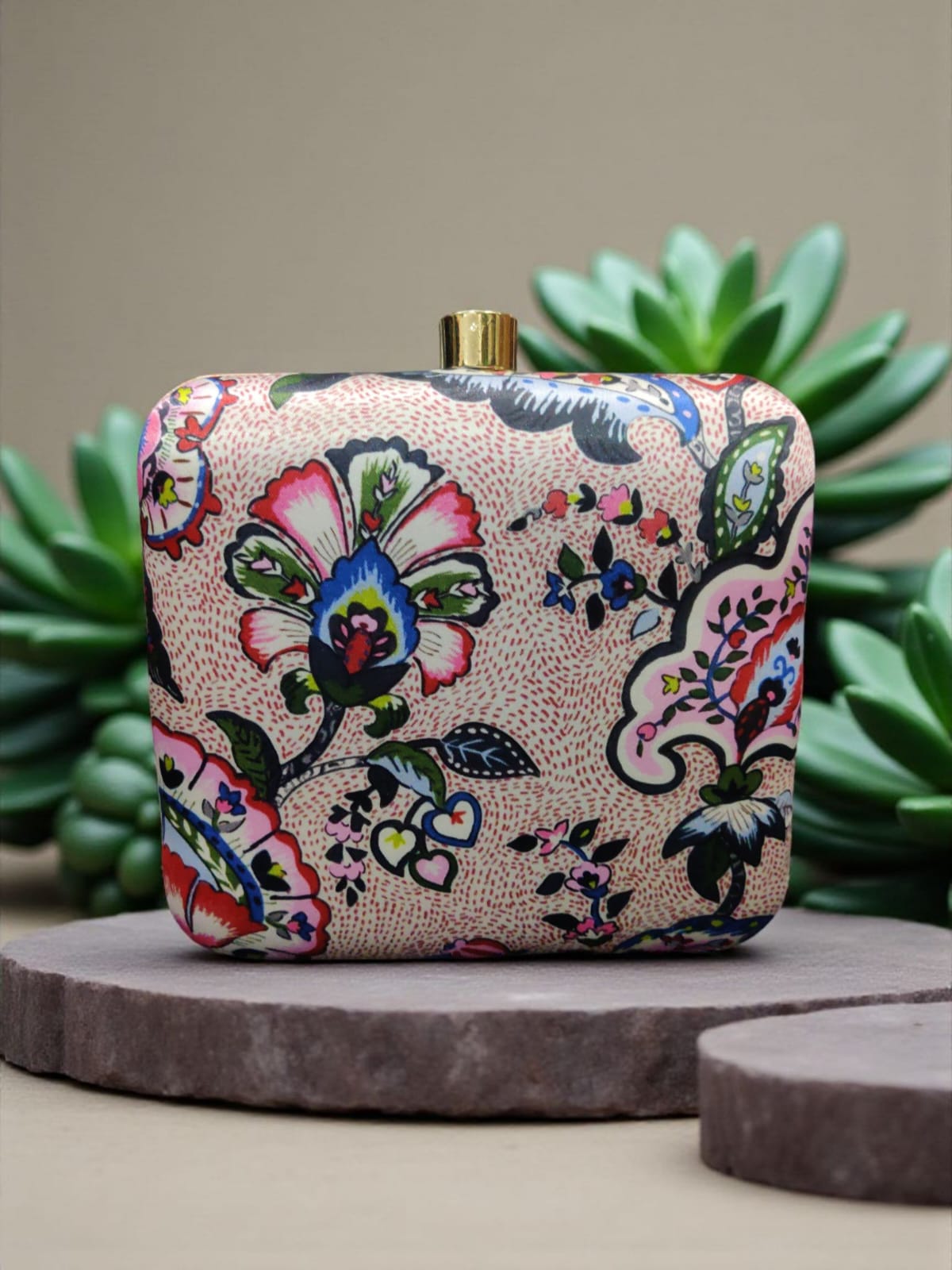VRPS Printed Clutch | Handcrafted Ethnic Bag | SWIS-2928 | Additional Angle
