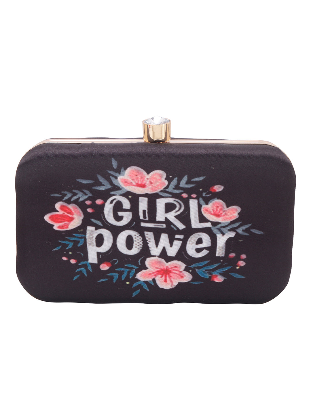 Girl Power Text Print Clutch for Women & Girls