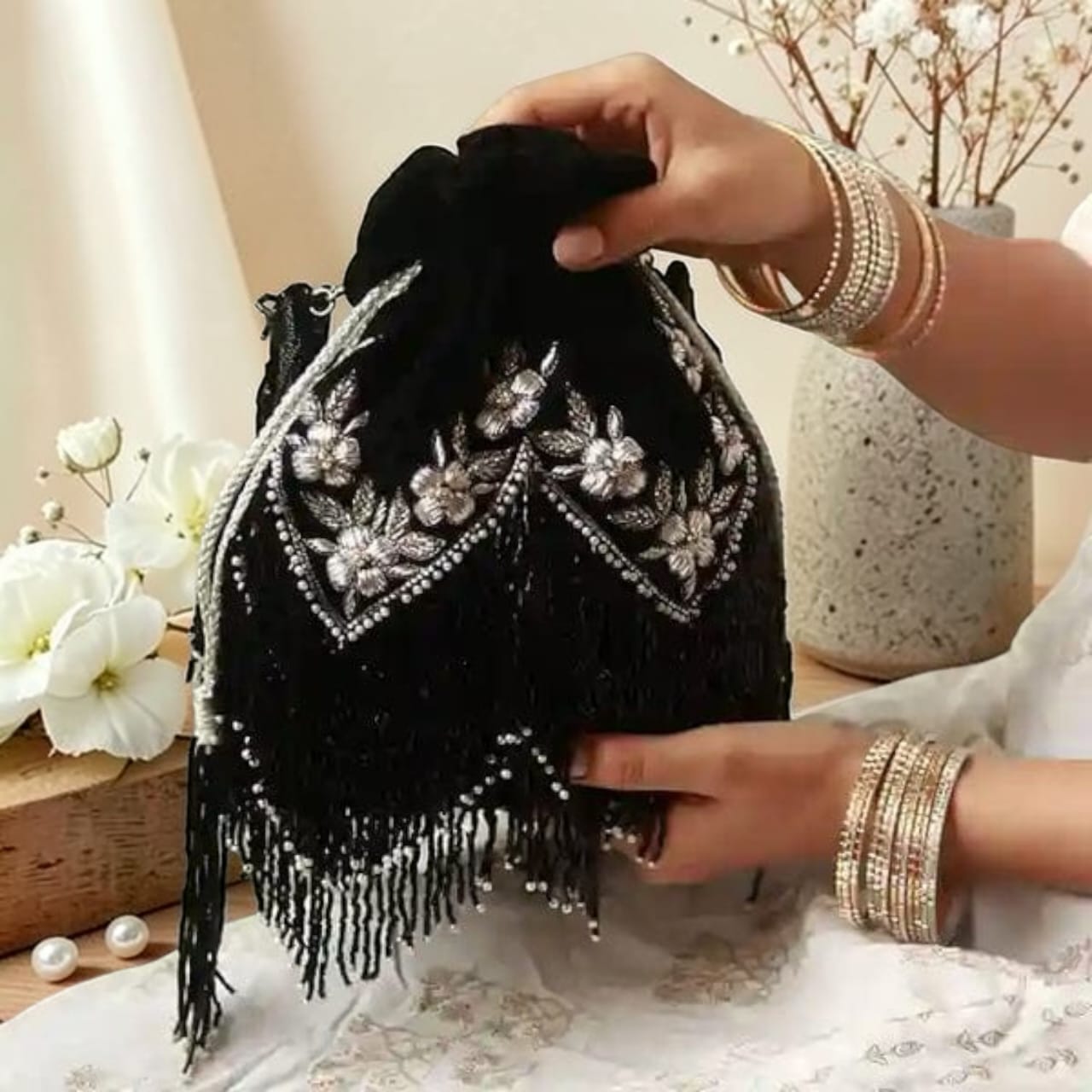 VRPS Potli Bag | Handcrafted Ethnic Bag | SWIS-3755 | Additional Angle