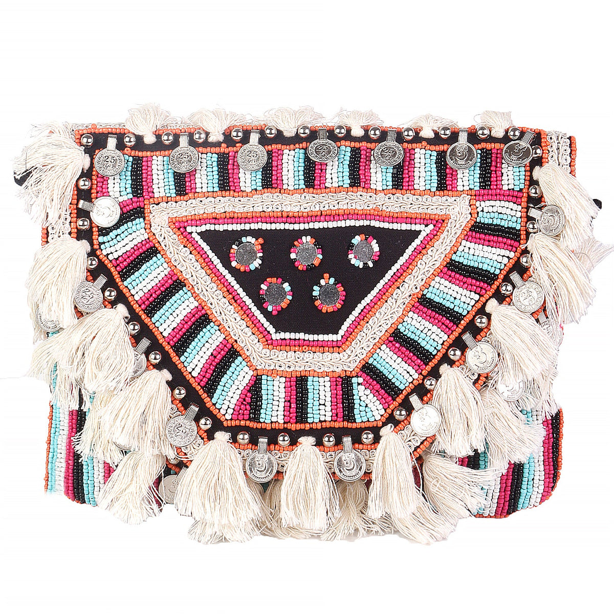 Vandana White — Velvet Batua Bag