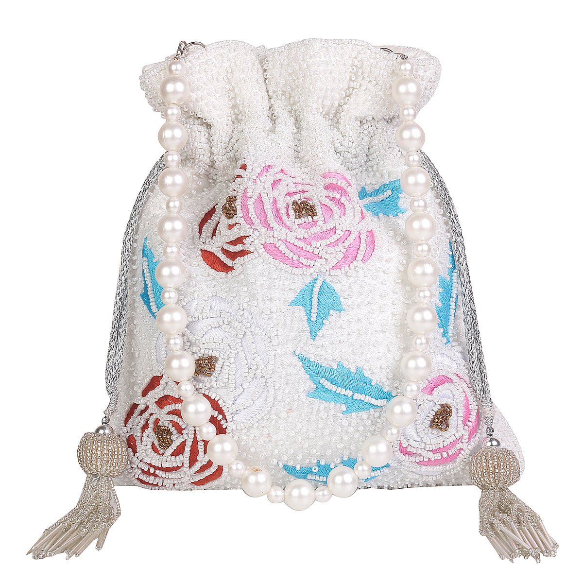VRPS Potli Bag | Handcrafted Ethnic Bag | SWIS-1 | White Background Angle