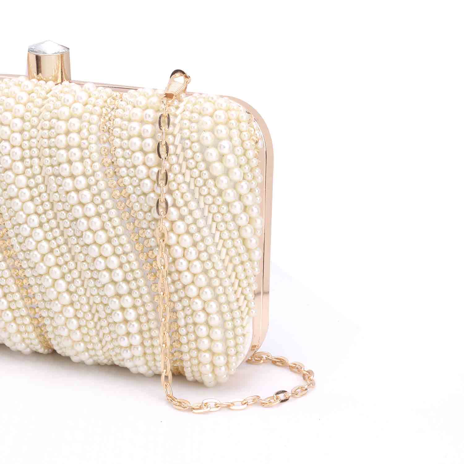 Pearl Box Clutch For Casual Use