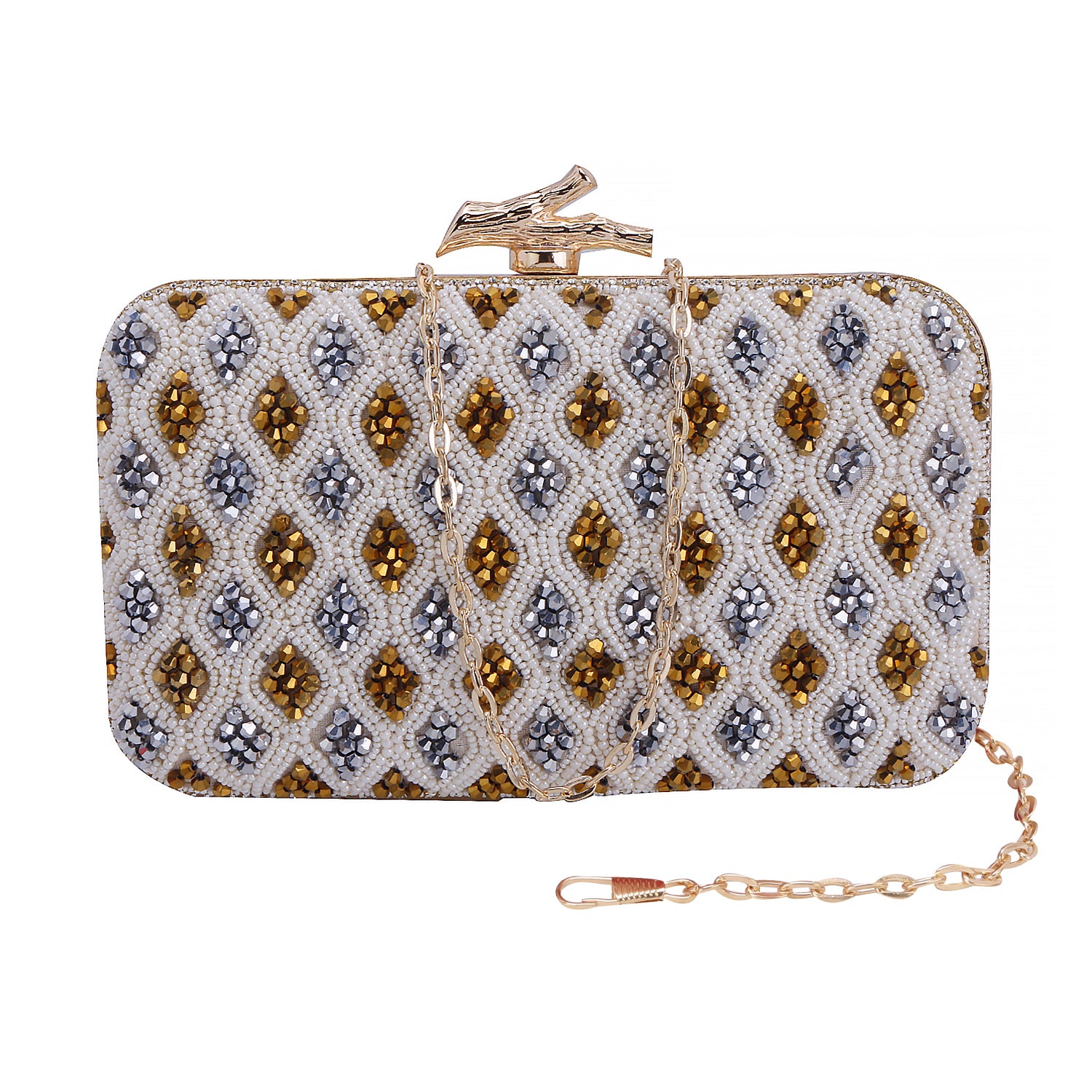 embroidered clutch