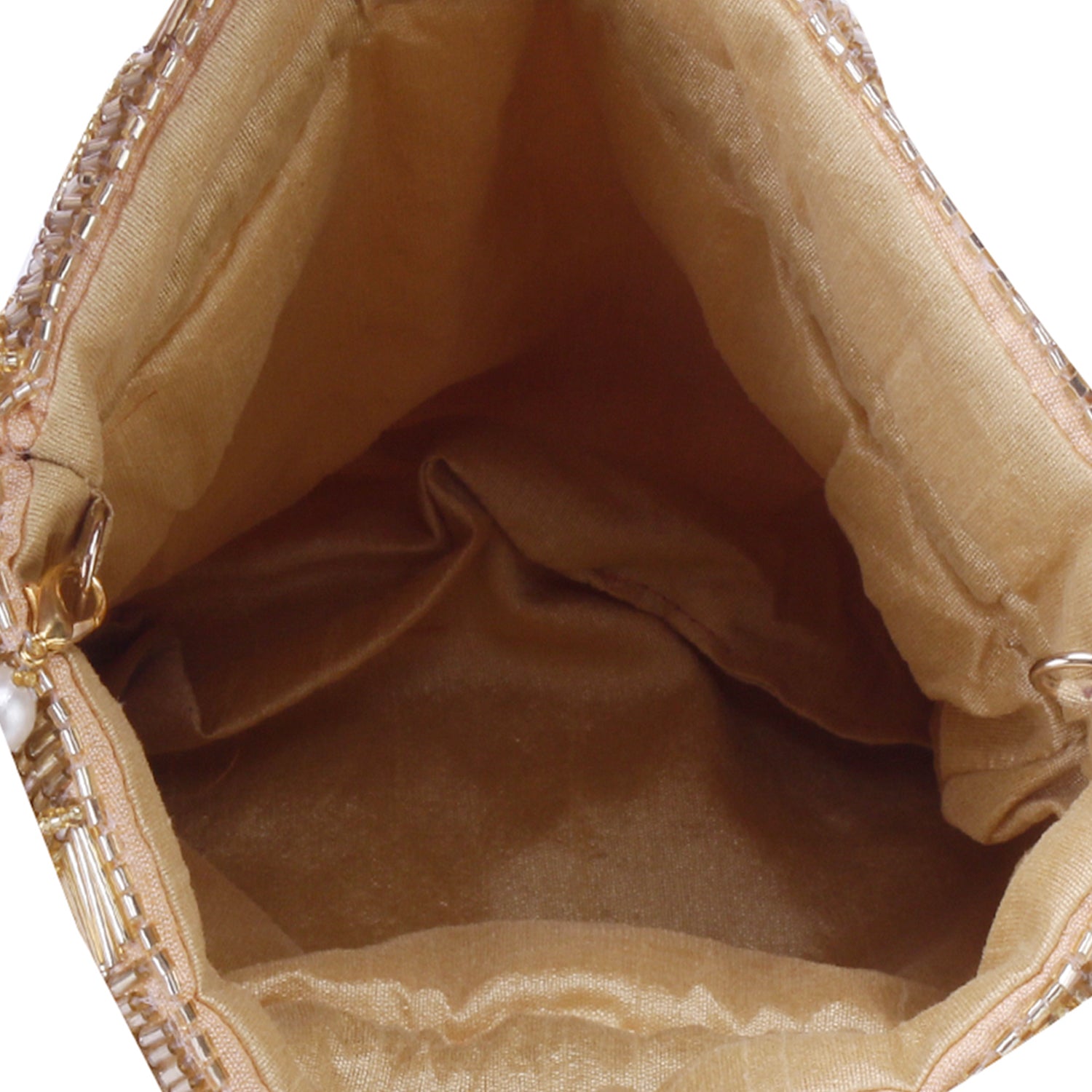 gold heavy fringes gold potli