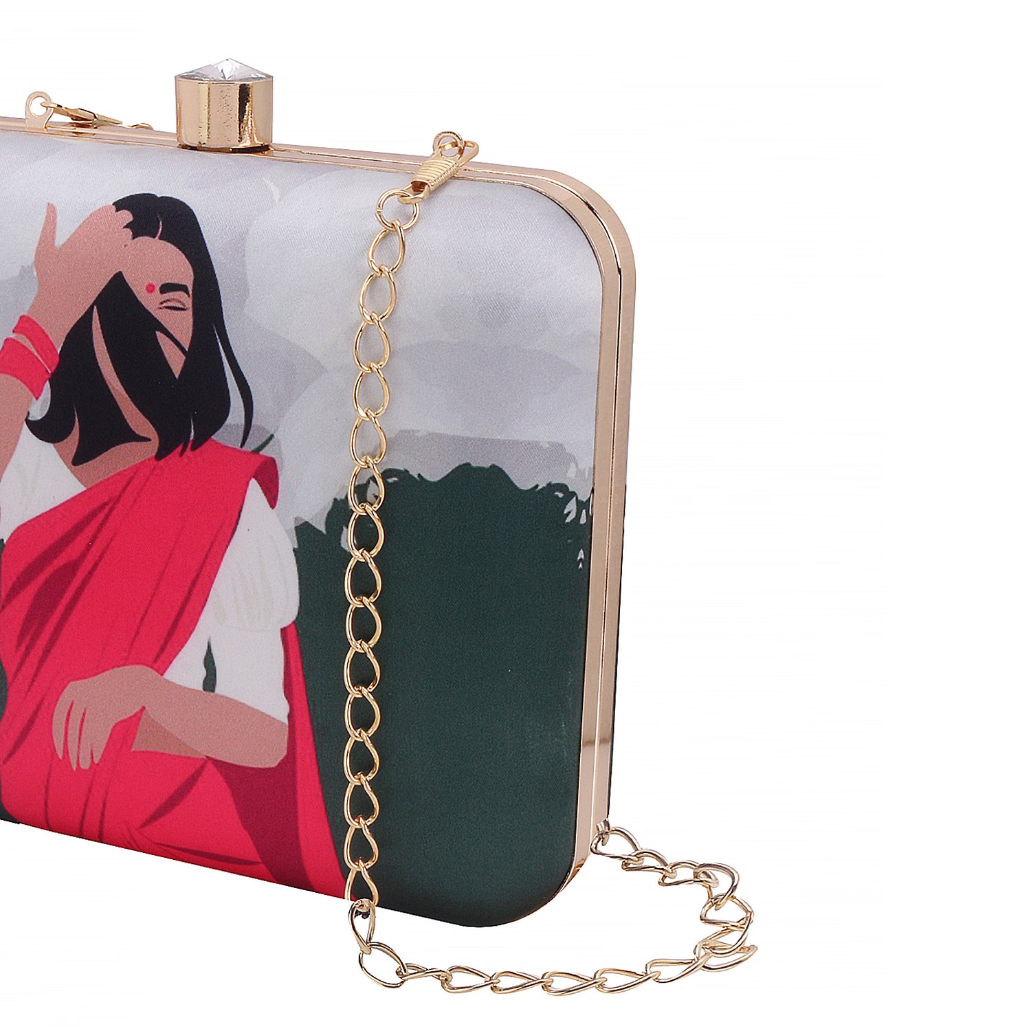 Stylish Printed box clutch for girls and women