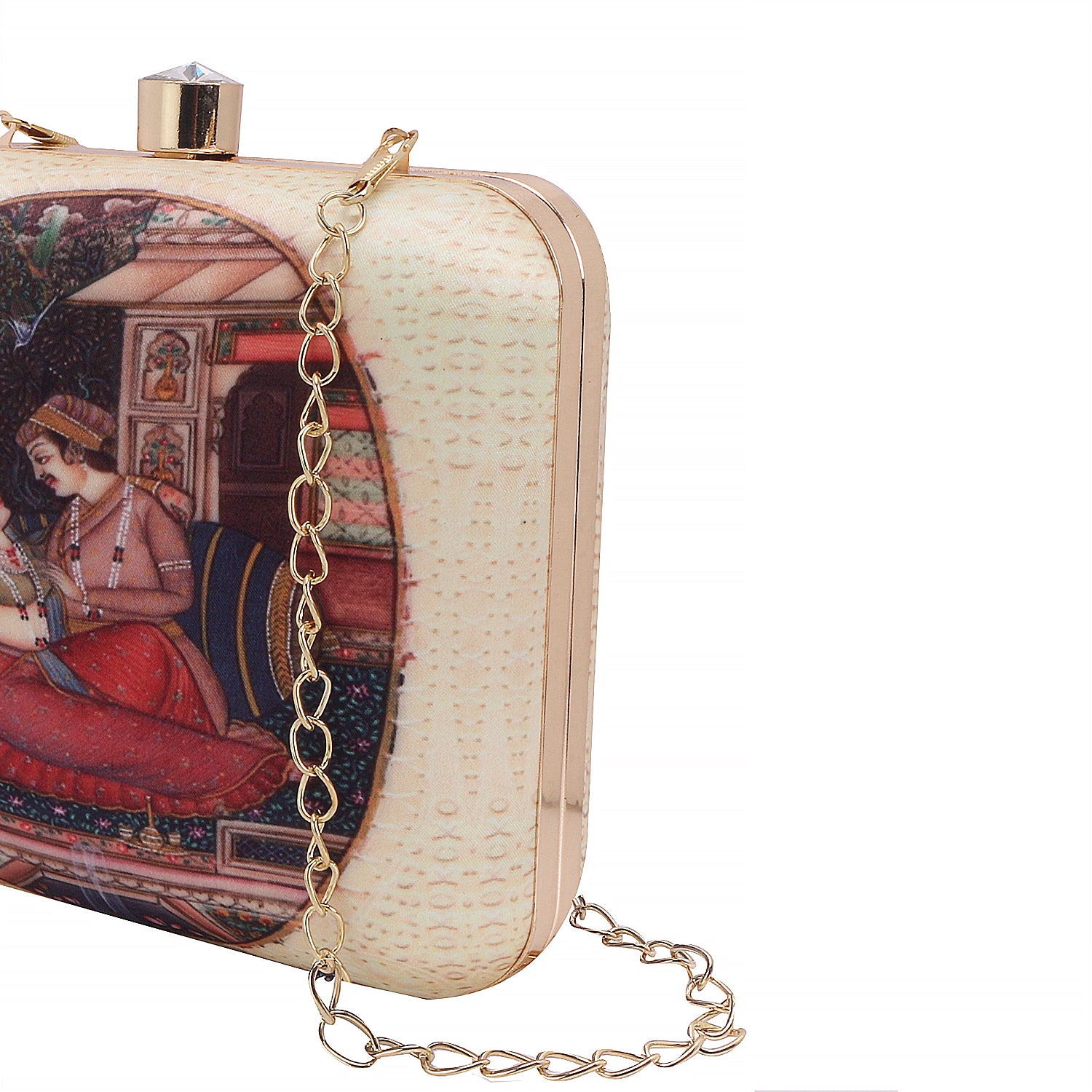 Royal Couple Painting Printed Clutch Bag