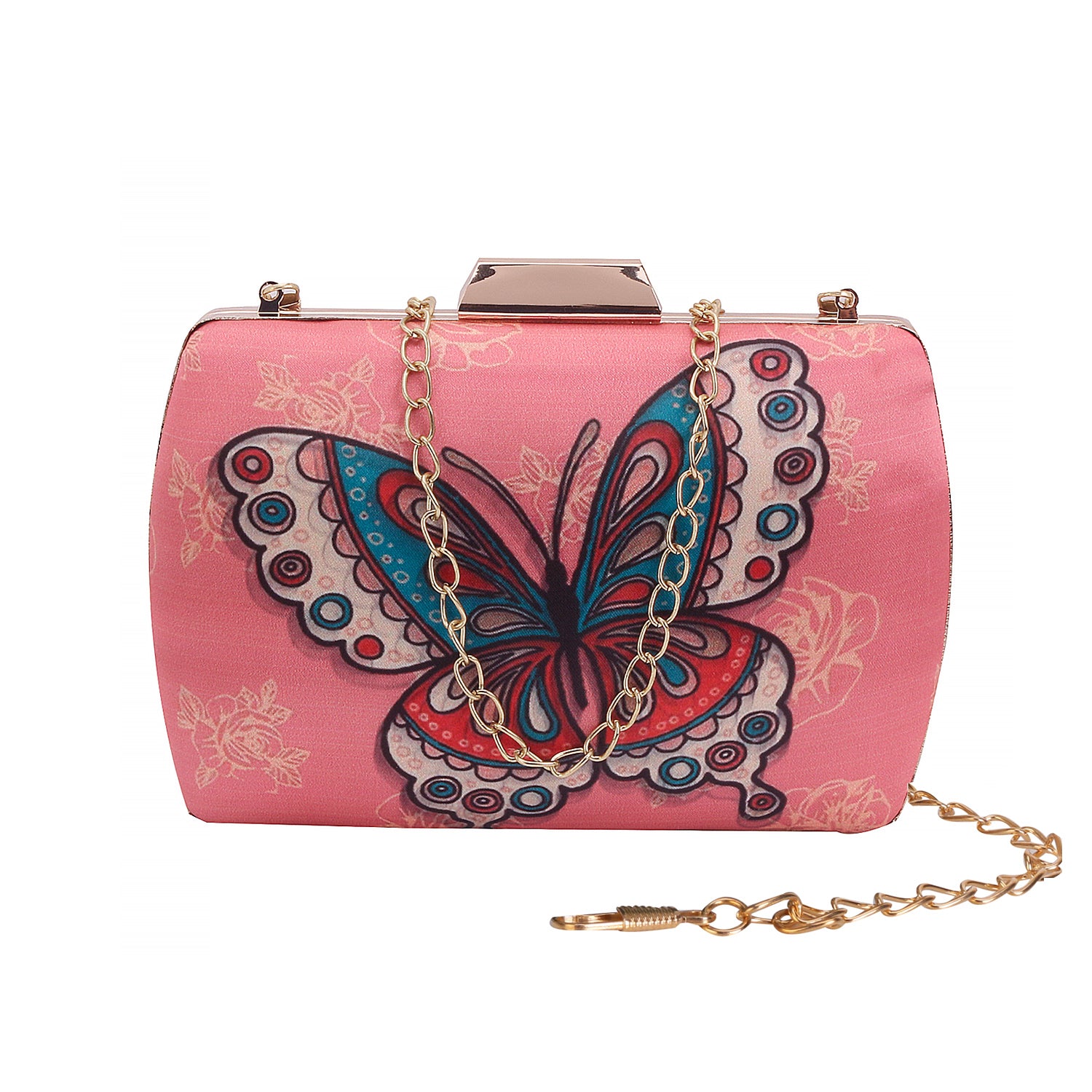 Butterfly Design Printed Clutch Bag